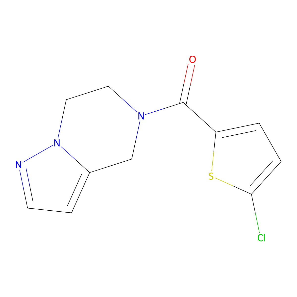 (5-chlorothiophen-2-yl)(6,7-dihydropyrazolo[1,5-a]pyrazin-5(4H)-yl)methanone molecular structure, CAS 2034592-48-6
