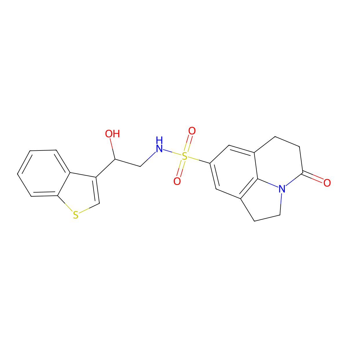 N-(2-(benzo[b]thiophen-3-yl)-2-hydroxyethyl)-4-oxo-2,4,5,6-tetrahydro-1H-pyrrolo[3,2,1-ij]quinoline-8-sulfonamide molecular structure, CAS 2034594-19-7