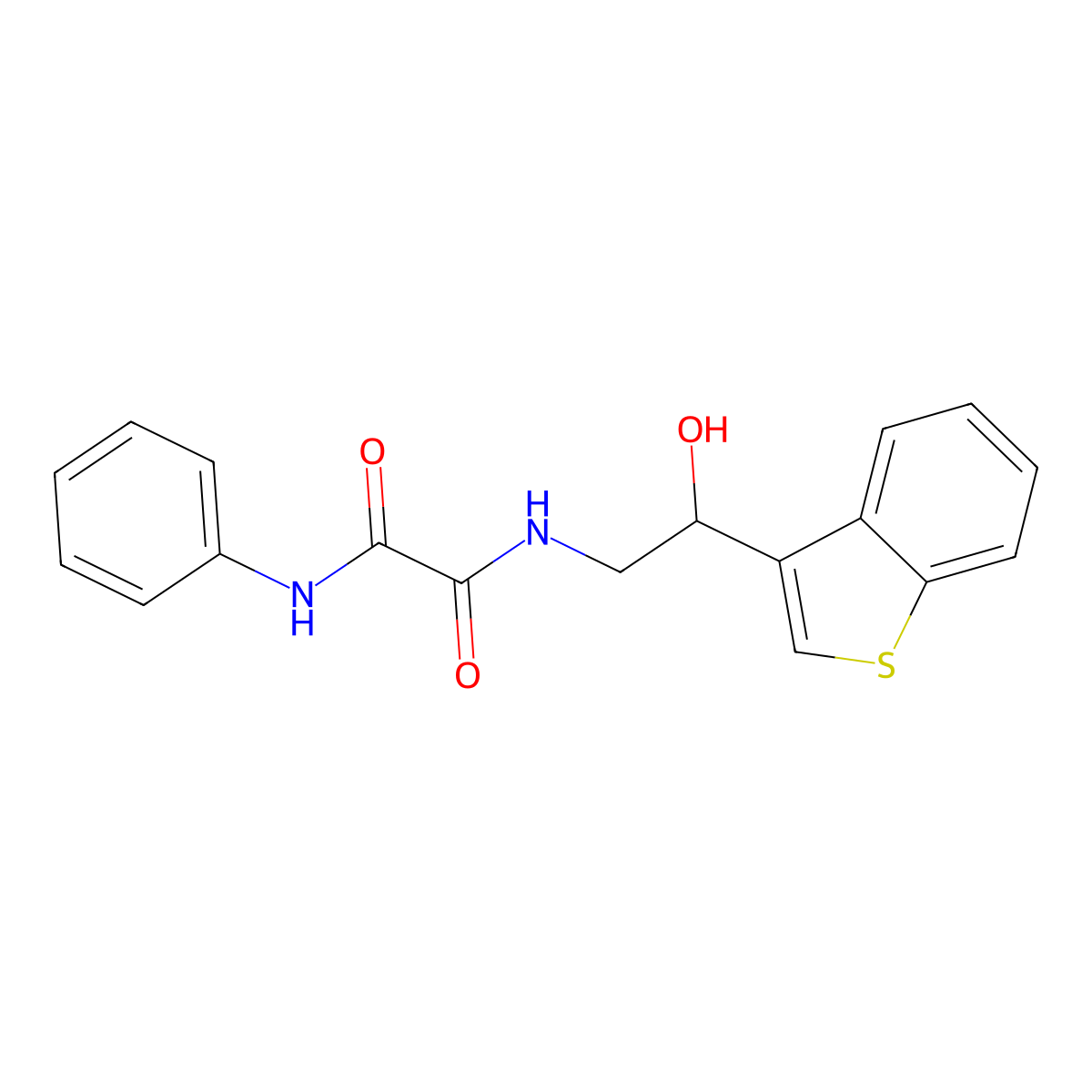 N1-(2-(benzo[b]thiophen-3-yl)-2-hydroxyethyl)-N2-phenyloxalamide molecular structure, CAS 2034594-47-1