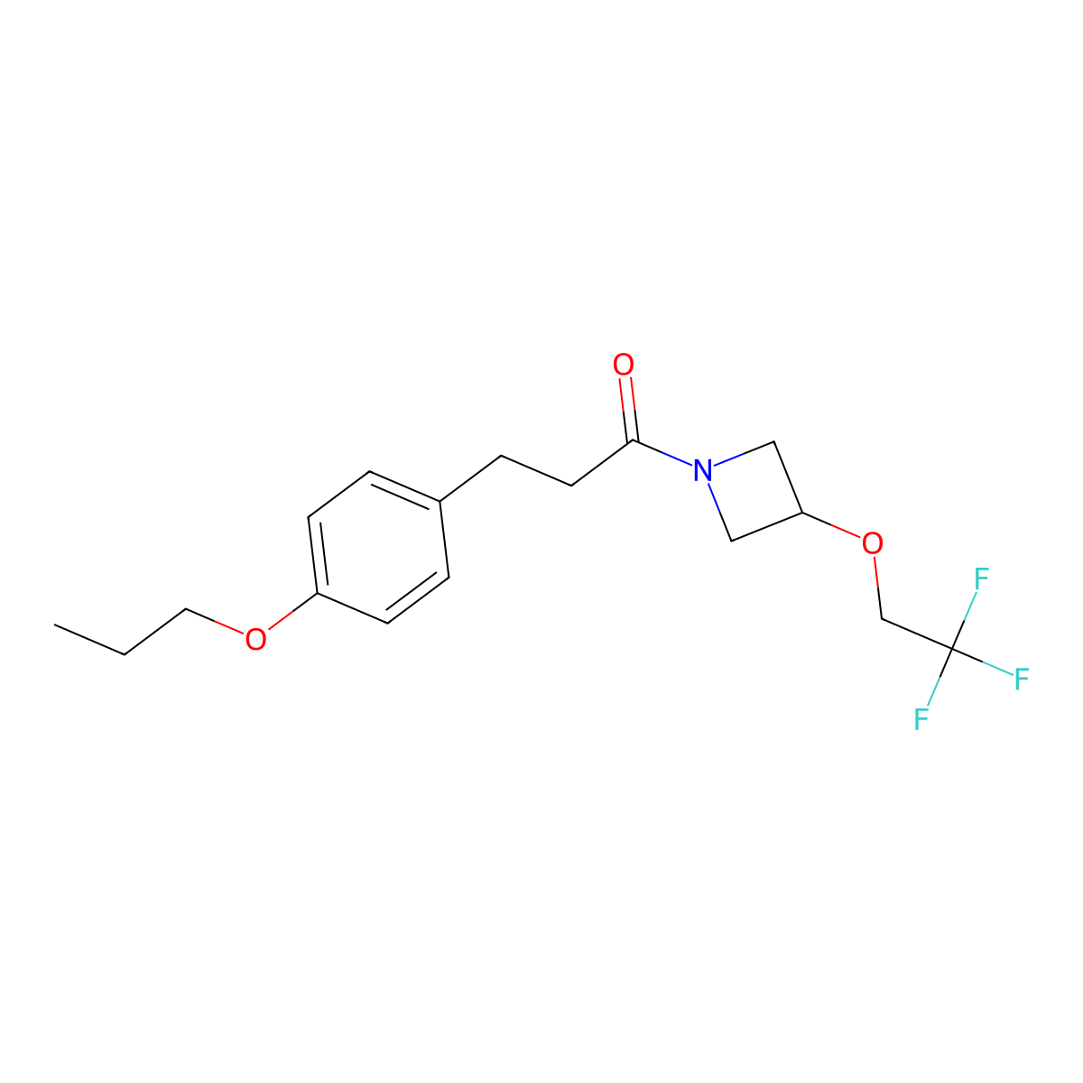3-(4-Propoxyphenyl)-1-[3-(2,2,2-trifluoroethoxy)azetidin-1-yl]propan-1-one molecular structure, CAS 2034595-46-3