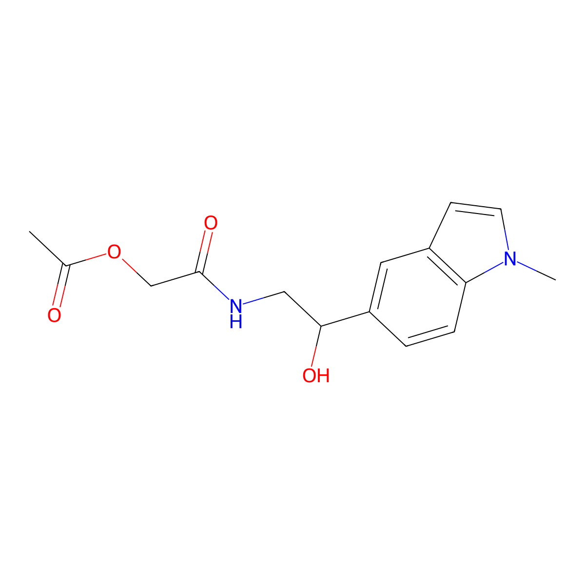 2-((2-hydroxy-2-(1-methyl-1H-indol-5-yl)ethyl)amino)-2-oxoethyl acetate molecular structure, CAS 2034595-84-9