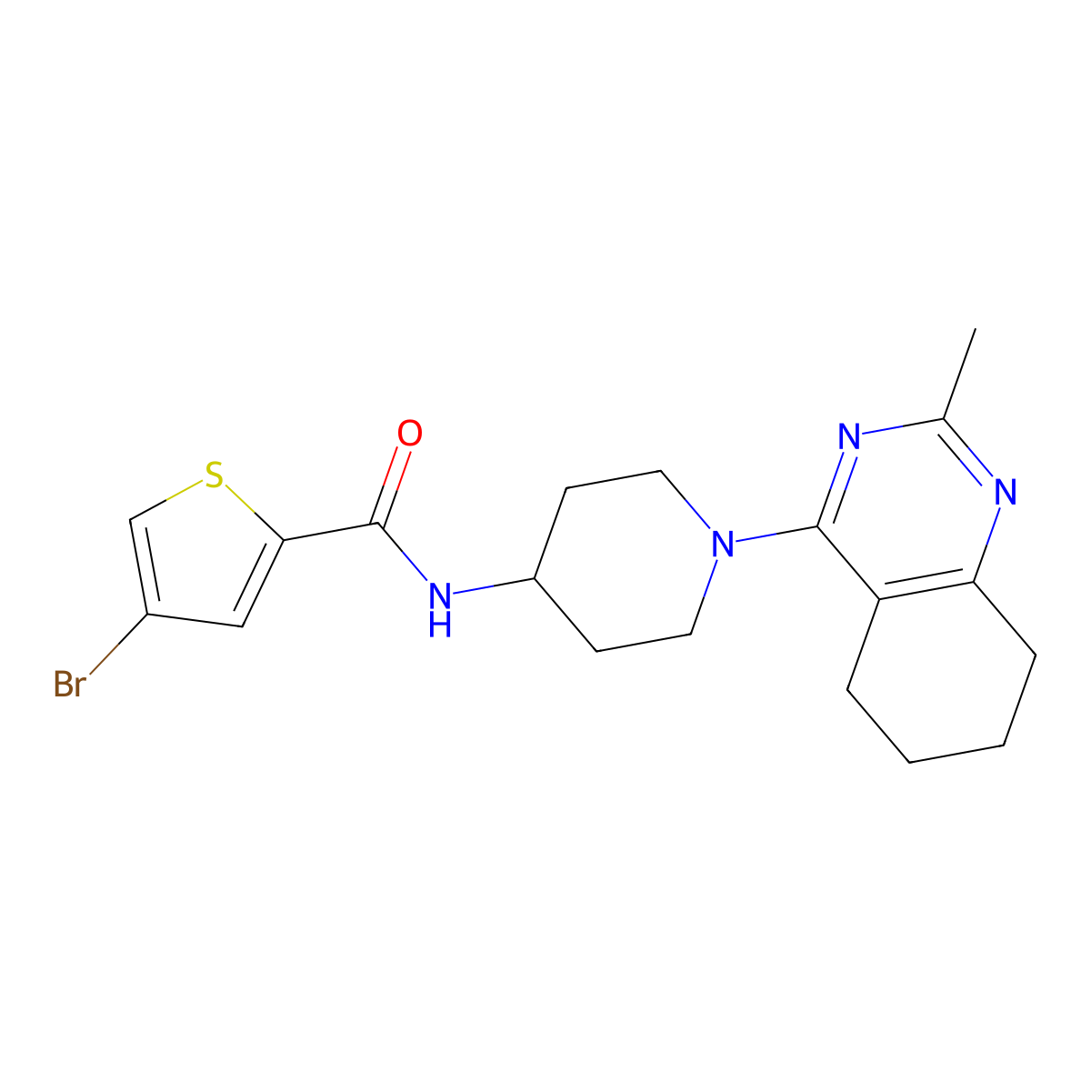 4-bromo-N-[1-(2-methyl-5,6,7,8-tetrahydroquinazolin-4-yl)piperidin-4-yl]thiophene-2-carboxamide molecular structure, CAS 2034596-12-6