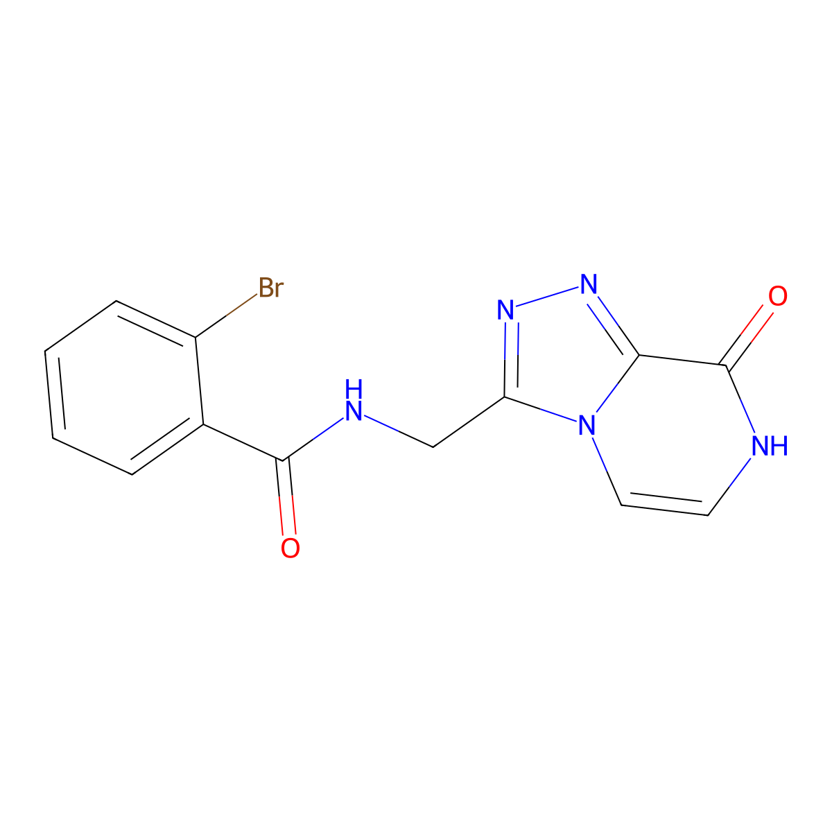 2-bromo-N-((8-hydroxy-[1,2,4]triazolo[4,3-a]pyrazin-3-yl)methyl)benzamide molecular structure, CAS 2034596-22-8