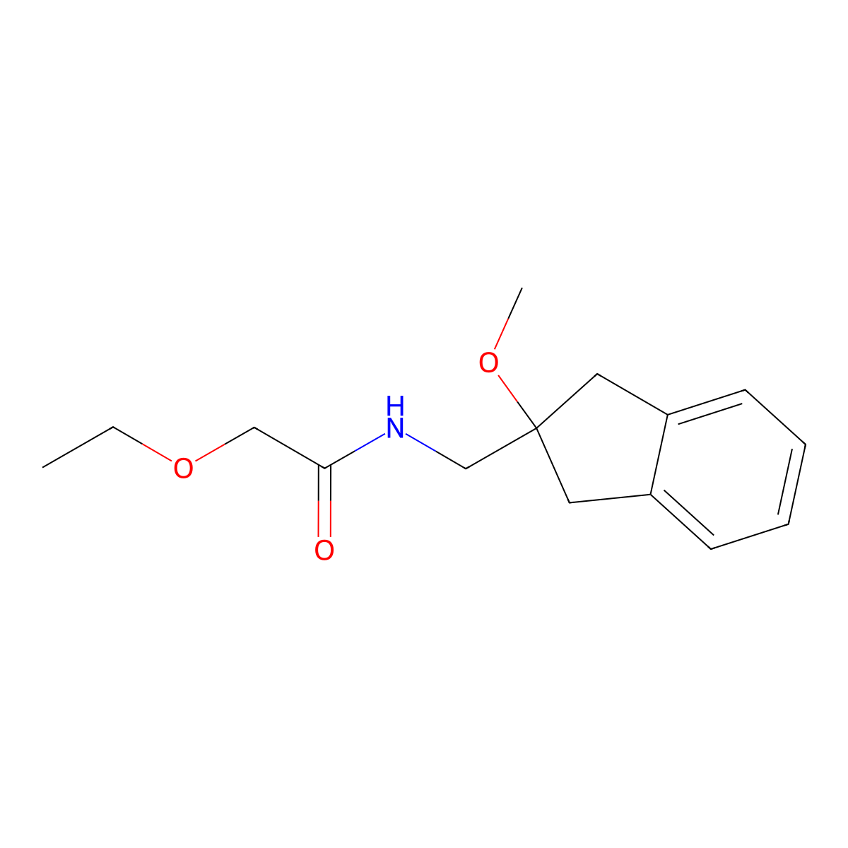 2-ethoxy-N-[(2-methoxy-2,3-dihydro-1H-inden-2-yl)methyl]acetamide molecular structure, CAS 2034596-28-4