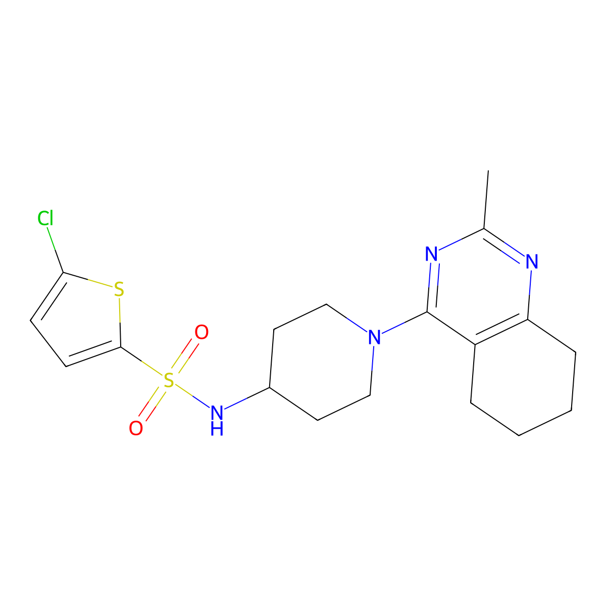 5-chloro-N-[1-(2-methyl-5,6,7,8-tetrahydroquinazolin-4-yl)piperidin-4-yl]thiophene-2-sulfonamide molecular structure, CAS 2034596-48-8