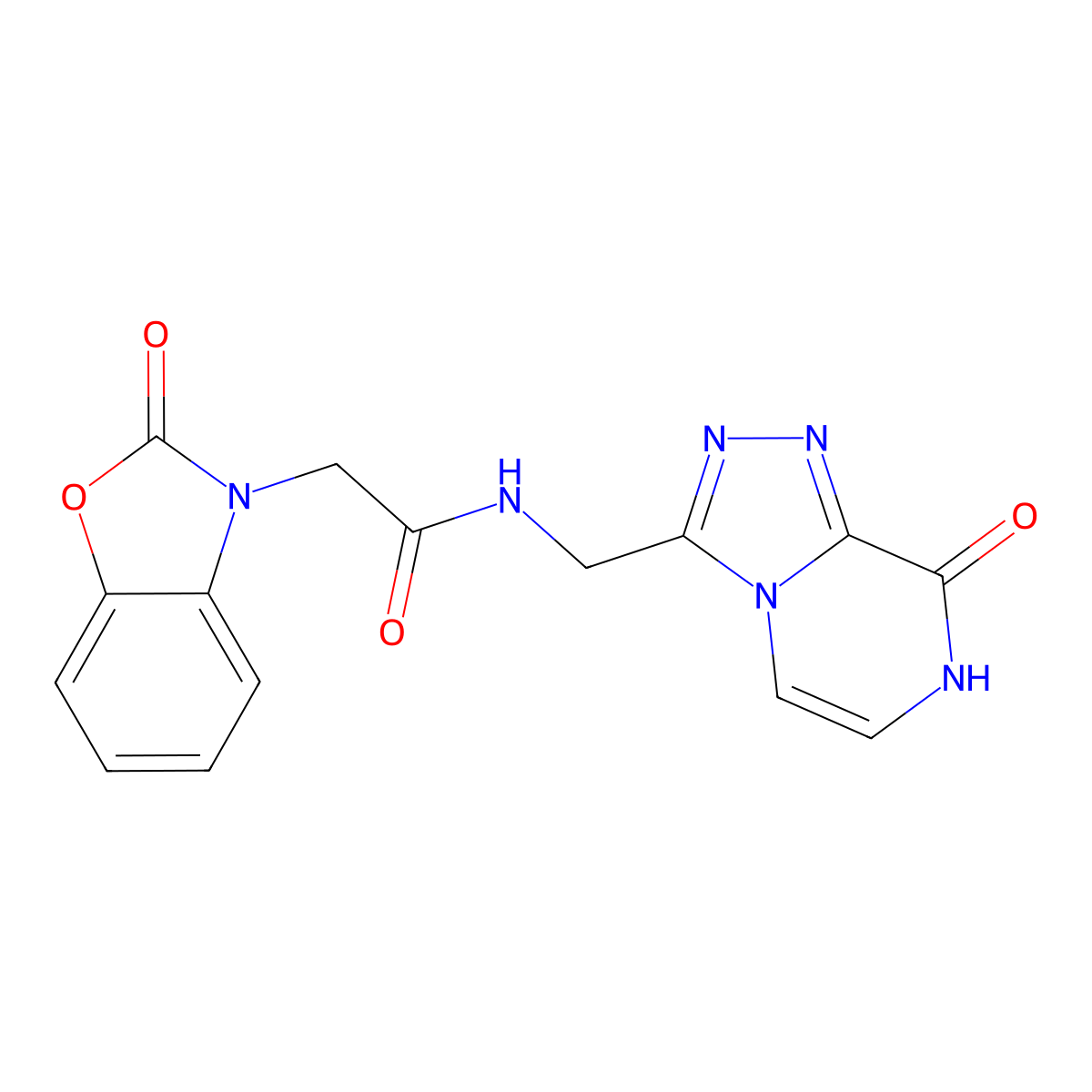N-((8-hydroxy-[1,2,4]triazolo[4,3-a]pyrazin-3-yl)methyl)-2-(2-oxobenzo[d]oxazol-3(2H)-yl)acetamide molecular structure, CAS 2034596-76-2