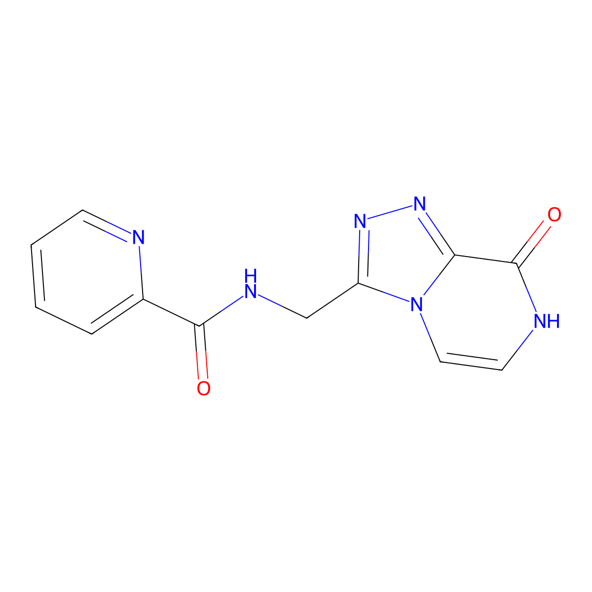 N-((8-hydroxy-[1,2,4]triazolo[4,3-a]pyrazin-3-yl)methyl)picolinamide molecular structure, CAS 2034596-90-0
