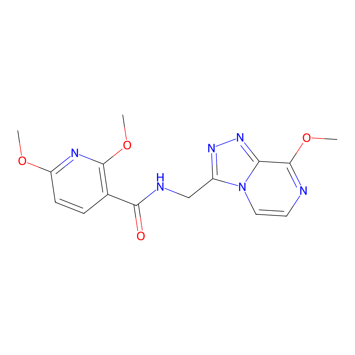 2,6-dimethoxy-N-((8-methoxy-[1,2,4]triazolo[4,3-a]pyrazin-3-yl)methyl)nicotinamide molecular structure, CAS 2034597-88-9