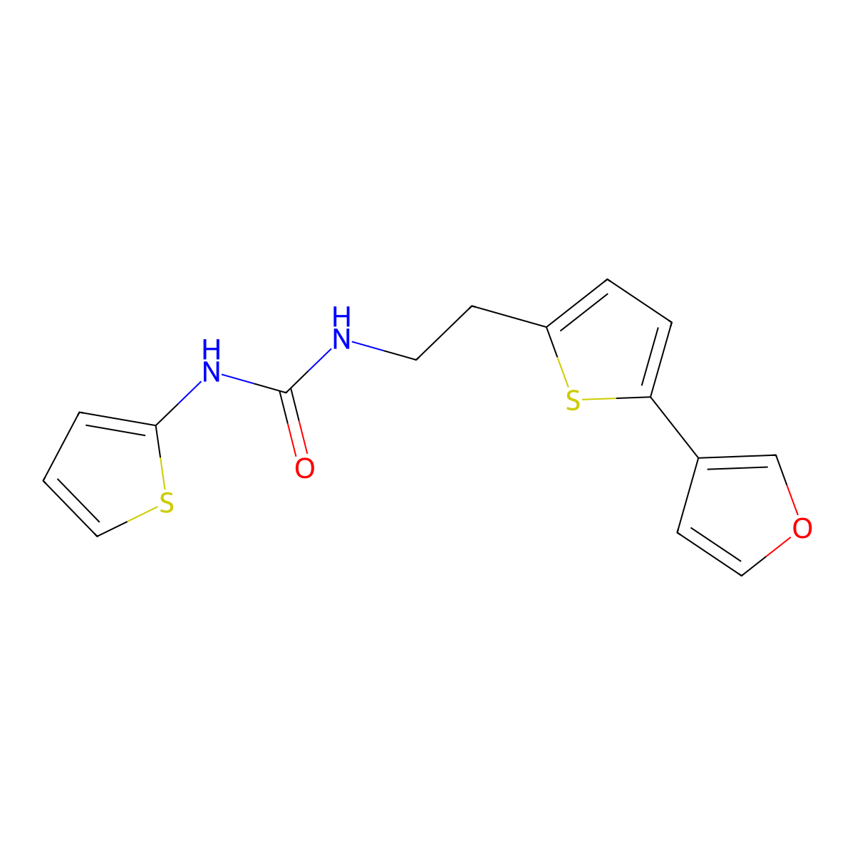 1-(2-(5-(Furan-3-yl)thiophen-2-yl)ethyl)-3-(thiophen-2-yl)urea molecular structure, CAS 2034597-91-4