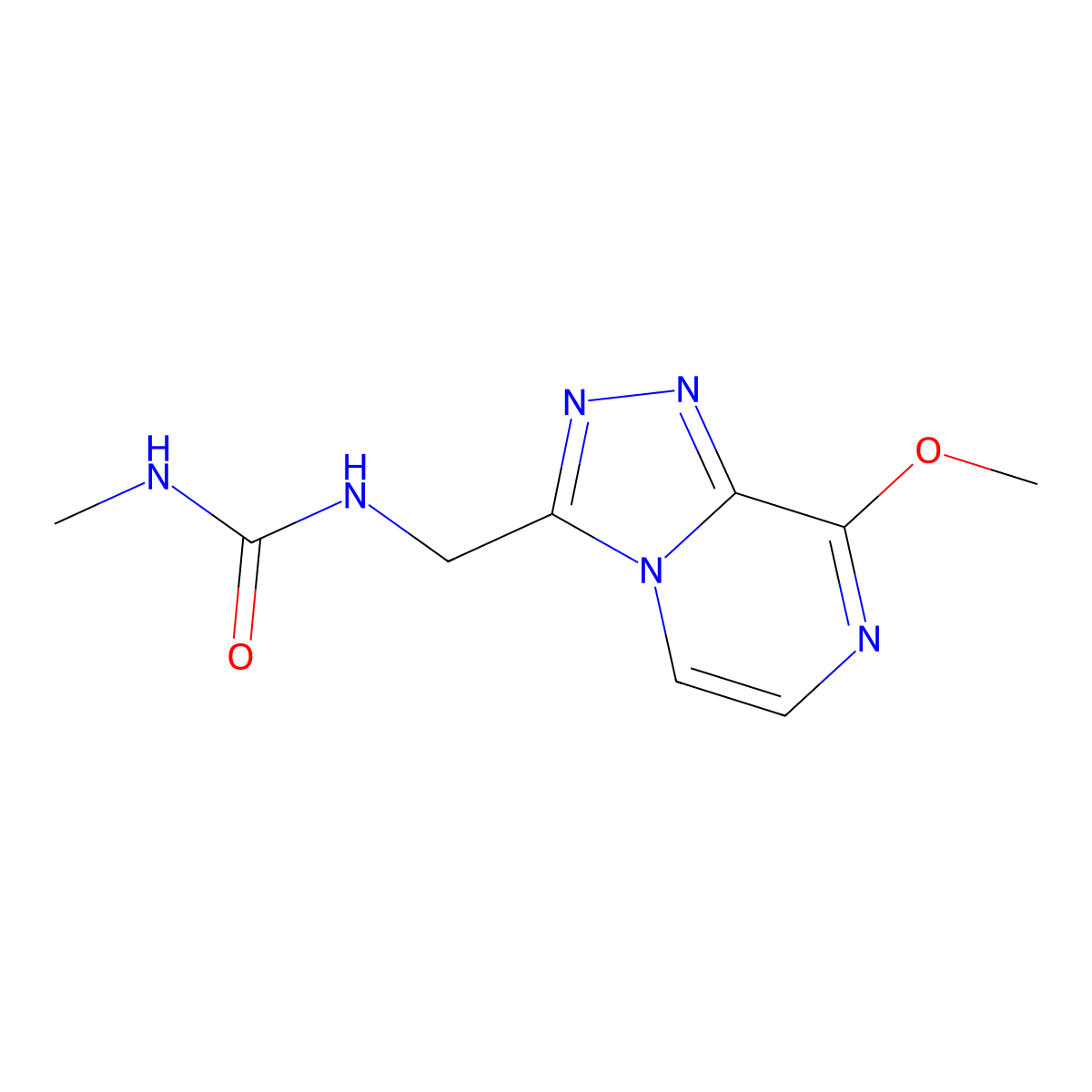 1-((8-Methoxy-[1,2,4]triazolo[4,3-a]pyrazin-3-yl)methyl)-3-methylurea molecular structure, CAS 2034598-53-1