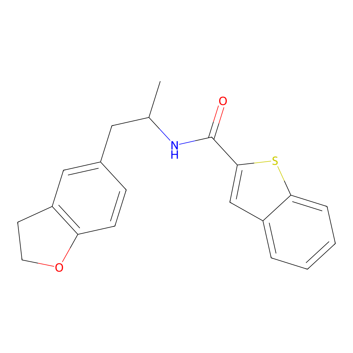 N-(1-(2,3-dihydrobenzofuran-5-yl)propan-2-yl)benzo[b]thiophene-2-carboxamide molecular structure, CAS 2034598-59-7