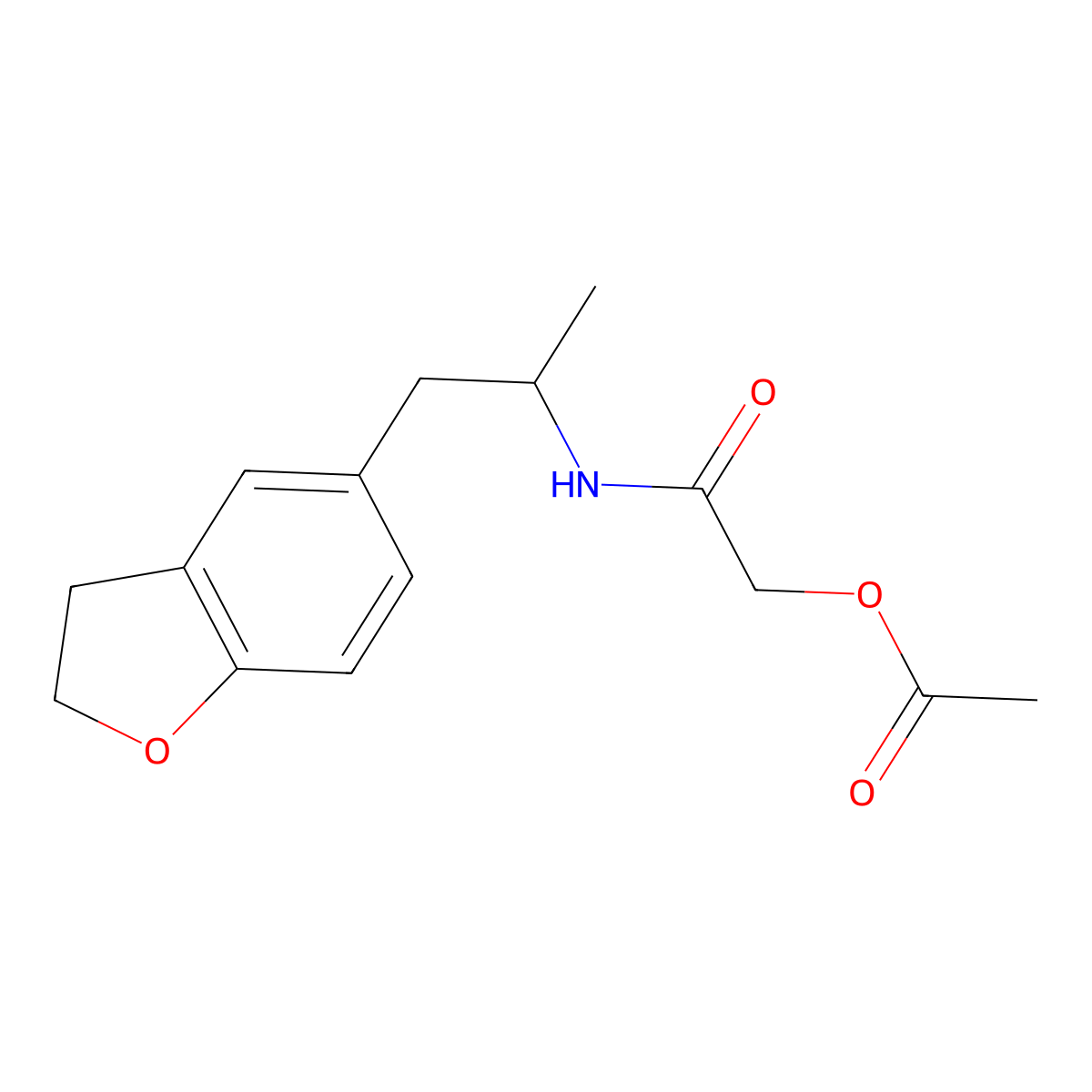 2-((1-(2,3-Dihydrobenzofuran-5-yl)propan-2-yl)amino)-2-oxoethyl acetate molecular structure, CAS 2034598-69-9