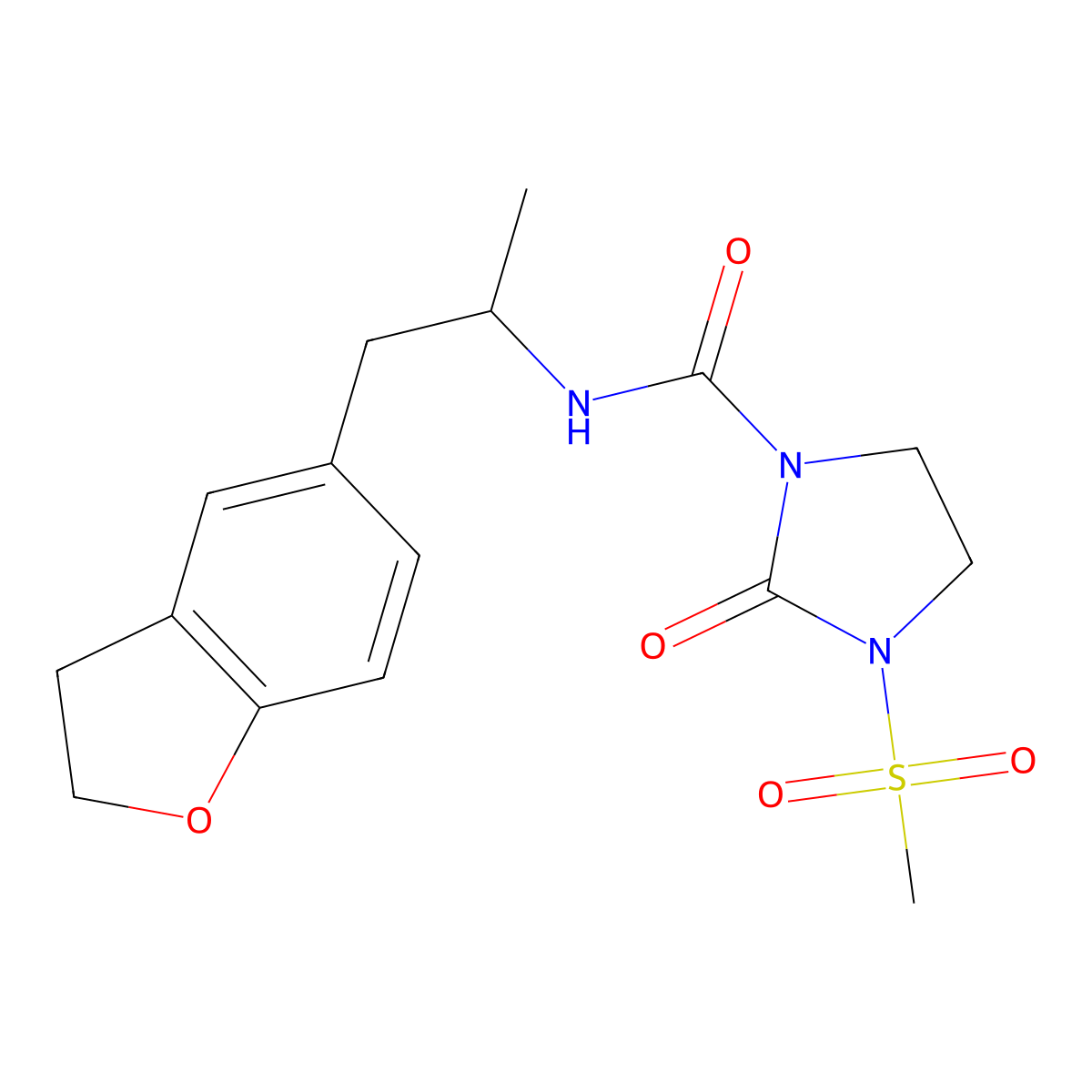 N-(1-(2,3-dihydrobenzofuran-5-yl)propan-2-yl)-3-(methylsulfonyl)-2-oxoimidazolidine-1-carboxamide molecular structure, CAS 2034598-81-5