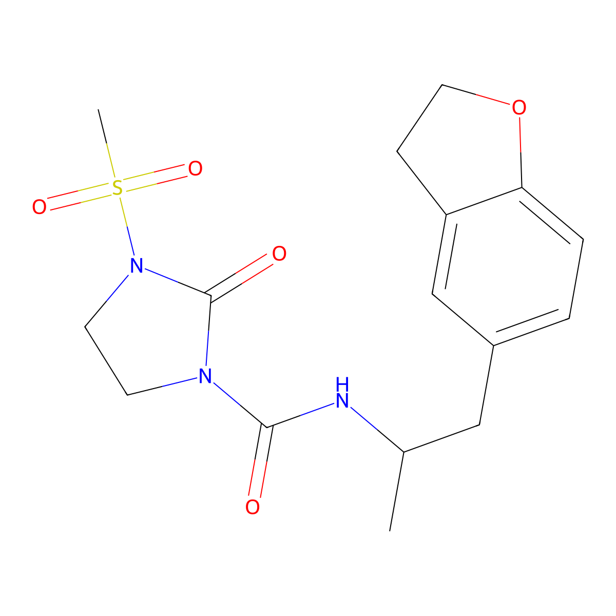 N-(1-(2,3-dihydrobenzofuran-5-yl)propan-2-yl)-3-(methylsulfonyl)-2-oxoimidazolidine-1-carboxamide molecular structure, CAS 2034598-81-5