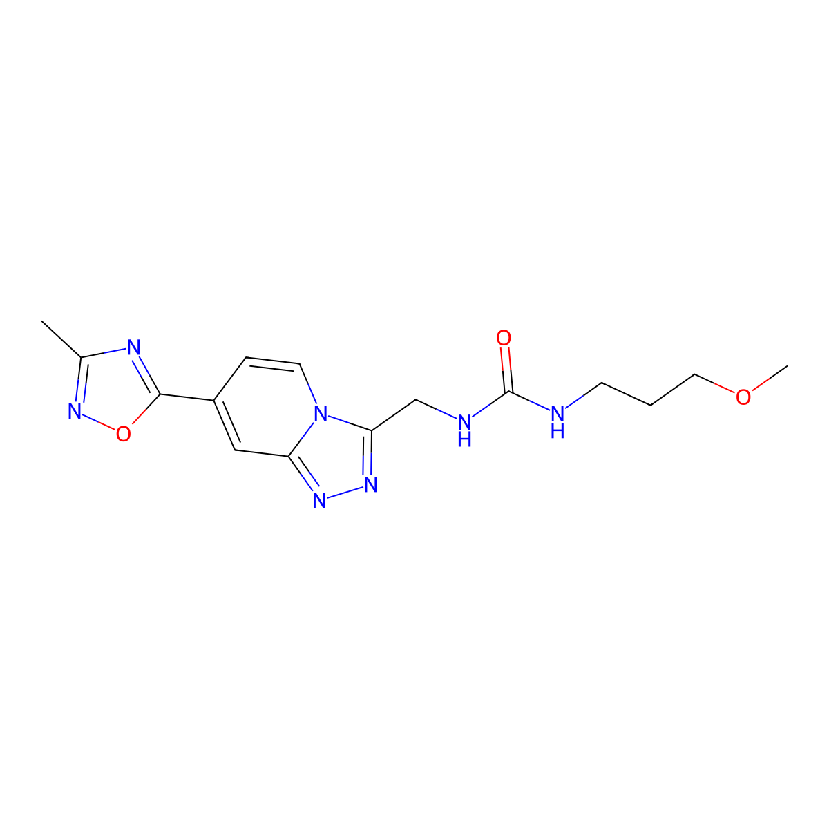 1-(3-Methoxypropyl)-3-((7-(3-methyl-1,2,4-oxadiazol-5-yl)-[1,2,4]triazolo[4,3-a]pyridin-3-yl)methyl)urea molecular structure, CAS 2034598-99-5