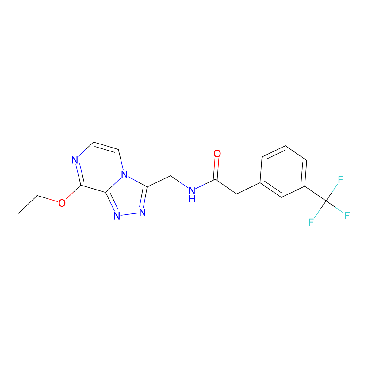 N-({8-ethoxy-[1,2,4]triazolo[4,3-a]pyrazin-3-yl}methyl)-2-[3-(trifluoromethyl)phenyl]acetamide molecular structure, CAS 2034599-42-1
