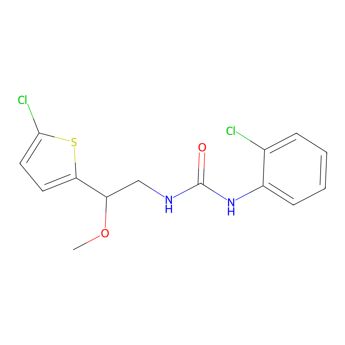 1-(2-Chlorophenyl)-3-[2-(5-chlorothiophen-2-yl)-2-methoxyethyl]urea molecular structure, CAS 2034599-90-9
