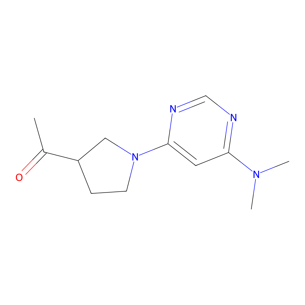 1-(1-(6-(Dimethylamino)pyrimidin-4-yl)pyrrolidin-3-yl)ethanone molecular structure, CAS 2034601-82-4