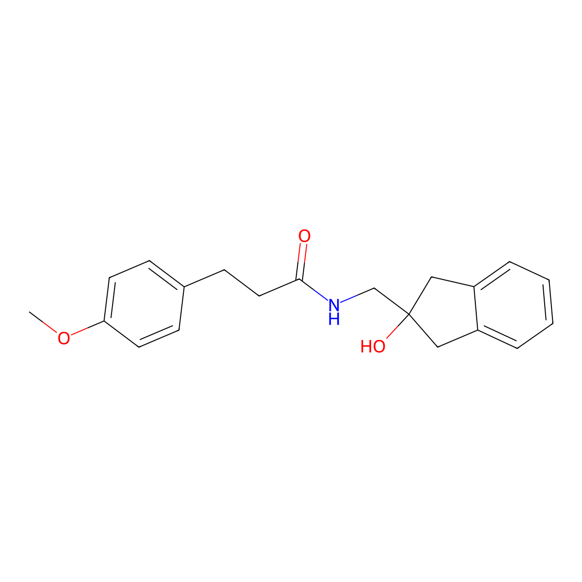 N-[(2-hydroxy-2,3-dihydro-1H-inden-2-yl)methyl]-3-(4-methoxyphenyl)propanamide molecular structure, CAS 2034602-02-1