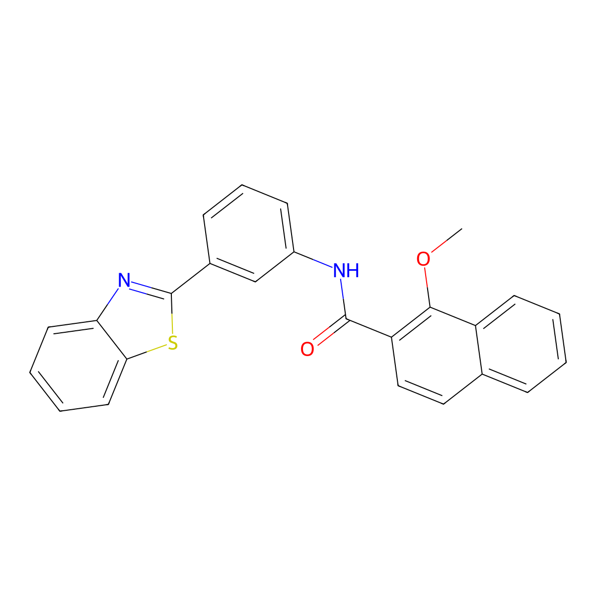 N-(3-(benzo[d]thiazol-2-yl)phenyl)-1-methoxy-2-naphthamide molecular structure, CAS 2034602-29-2