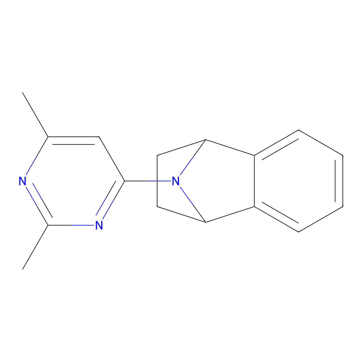 9-(2,6-Dimethylpyrimidin-4-yl)-1,2,3,4-tetrahydro-1,4-epiminonaphthalene molecular structure, CAS 2034602-46-3