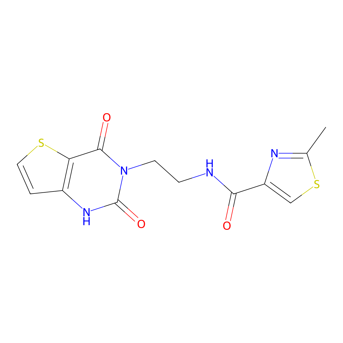 N-(2-(2,4-dioxo-1,2-dihydrothieno[3,2-d]pyrimidin-3(4H)-yl)ethyl)-2-methylthiazole-4-carboxamide molecular structure, CAS 2034602-71-4
