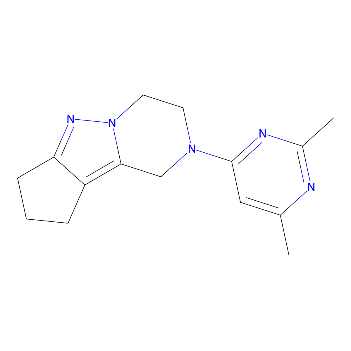11-(2,6-Dimethylpyrimidin-4-yl)-7,8,11-triazatricyclo[6.4.0.0^{2,6}]dodeca-1,6-diene molecular structure, CAS 2034602-84-9