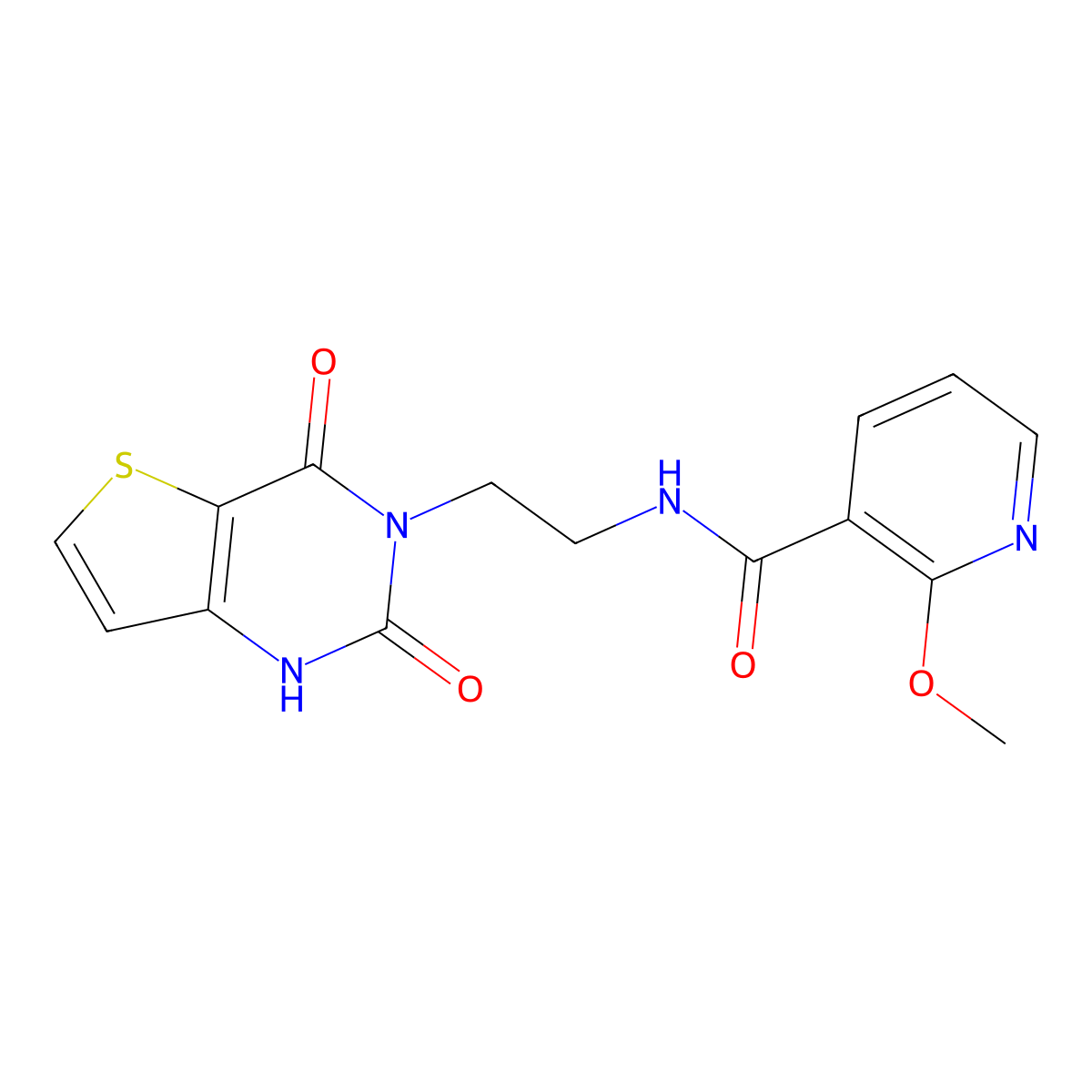 N-(2-(2,4-dioxo-1,2-dihydrothieno[3,2-d]pyrimidin-3(4H)-yl)ethyl)-2-methoxynicotinamide molecular structure, CAS 2034602-92-9