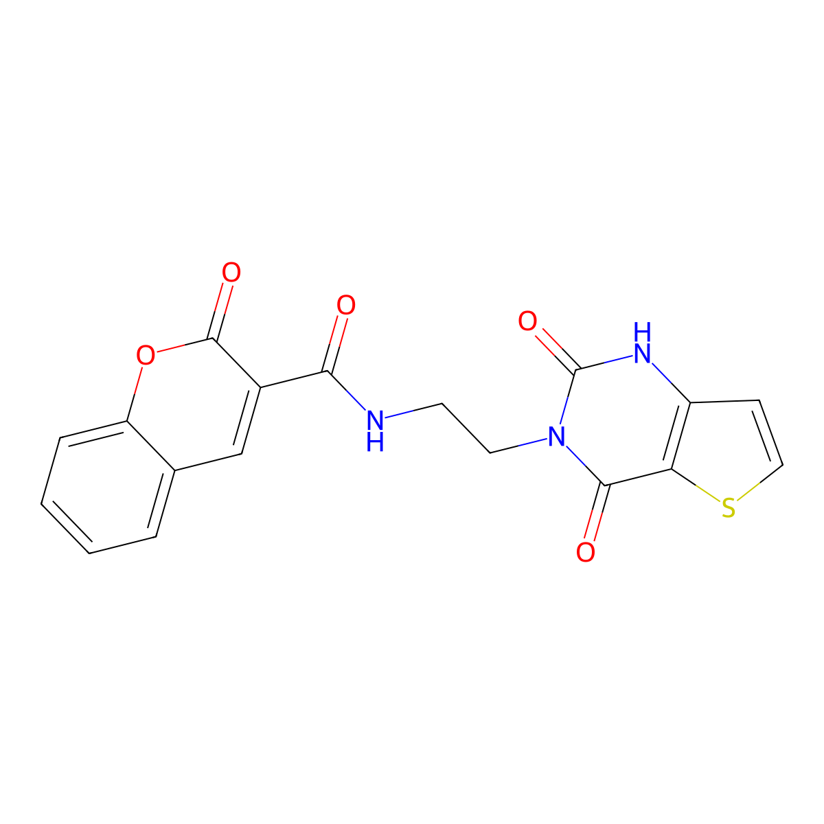 N-(2-(2,4-dioxo-1,2-dihydrothieno[3,2-d]pyrimidin-3(4H)-yl)ethyl)-2-oxo-2H-chromene-3-carboxamide molecular structure, CAS 2034603-07-9