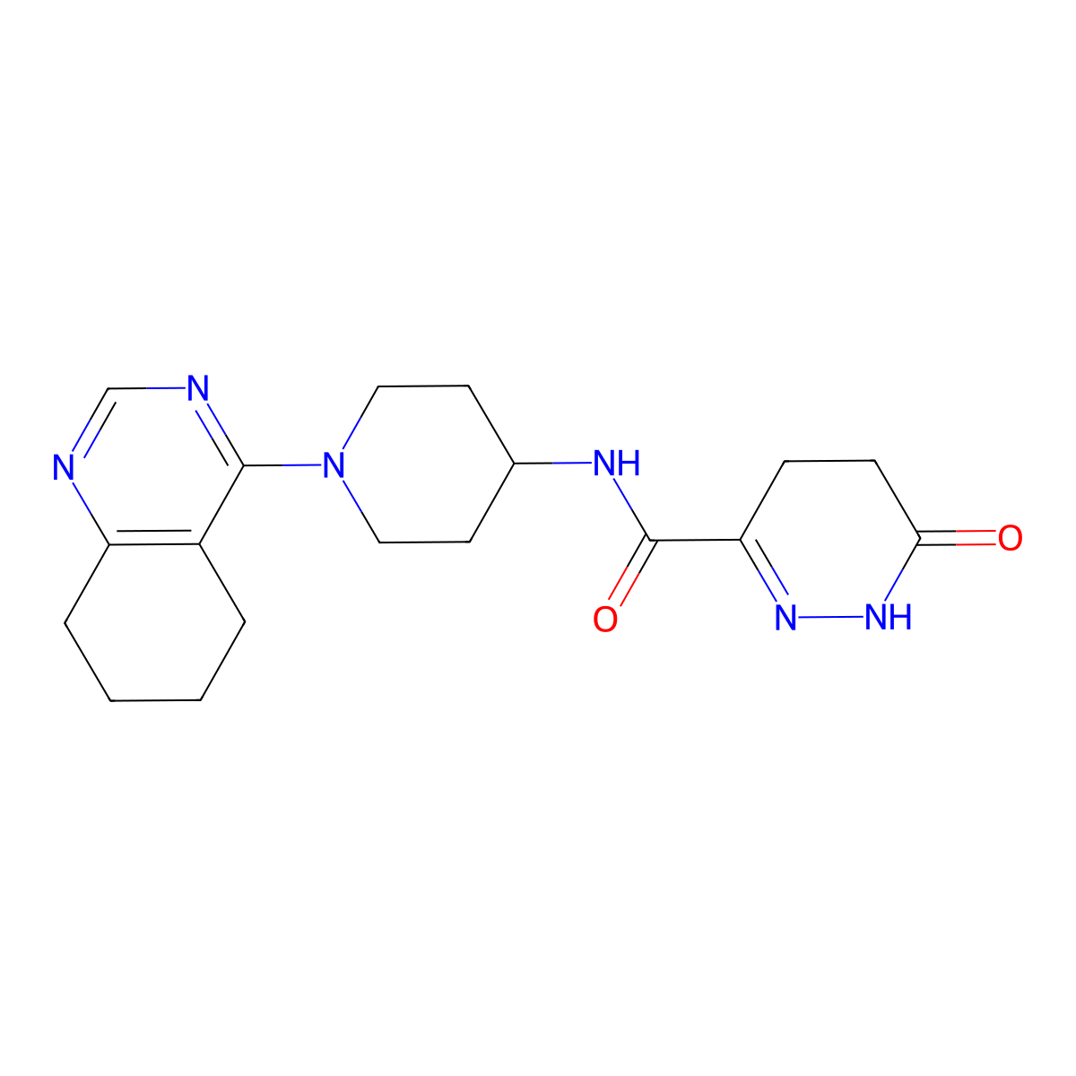6-oxo-N-[1-(5,6,7,8-tetrahydroquinazolin-4-yl)piperidin-4-yl]-1,4,5,6-tetrahydropyridazine-3-carboxamide molecular structure, CAS 2034603-20-6
