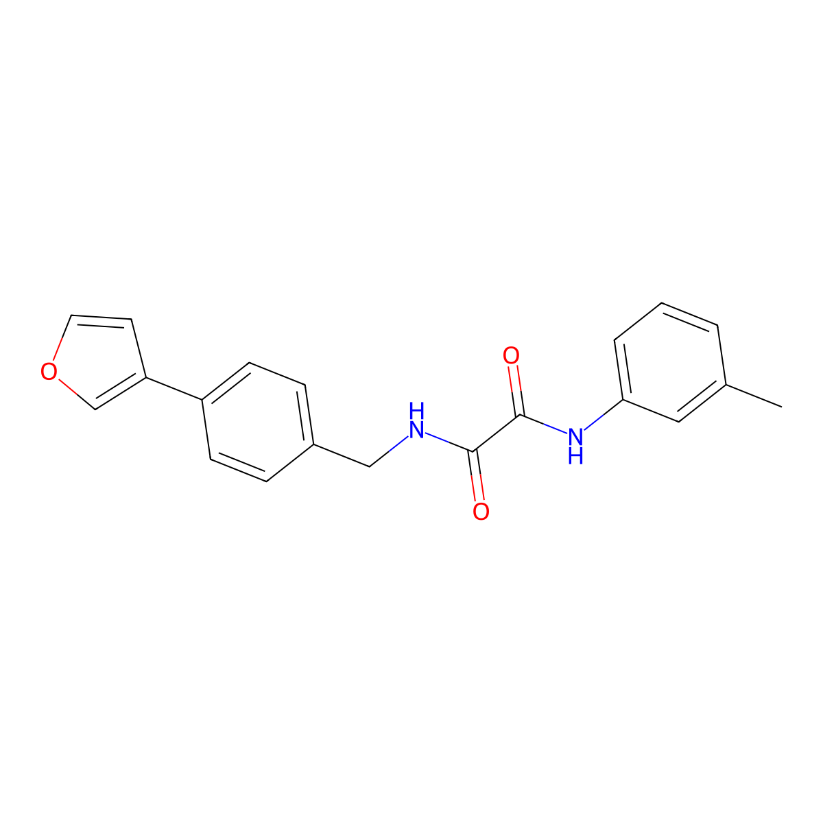 N1-(4-(furan-3-yl)benzyl)-N2-(m-tolyl)oxalamide molecular structure, CAS 2034603-24-0