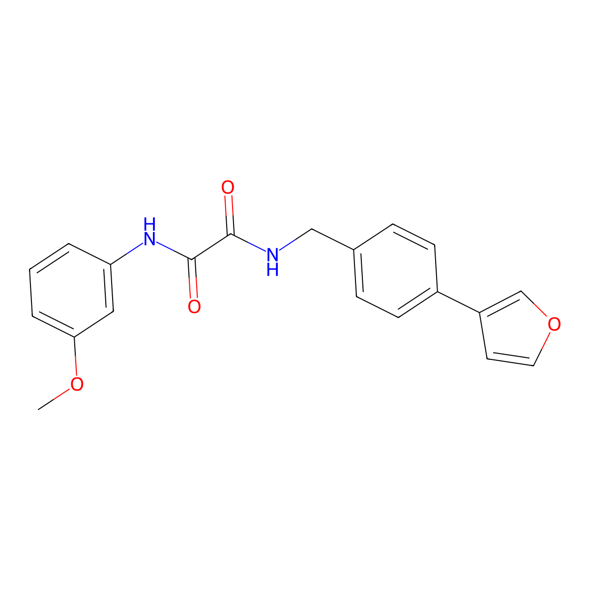 N1-(4-(furan-3-yl)benzyl)-N2-(3-methoxyphenyl)oxalamide molecular structure, CAS 2034603-31-9