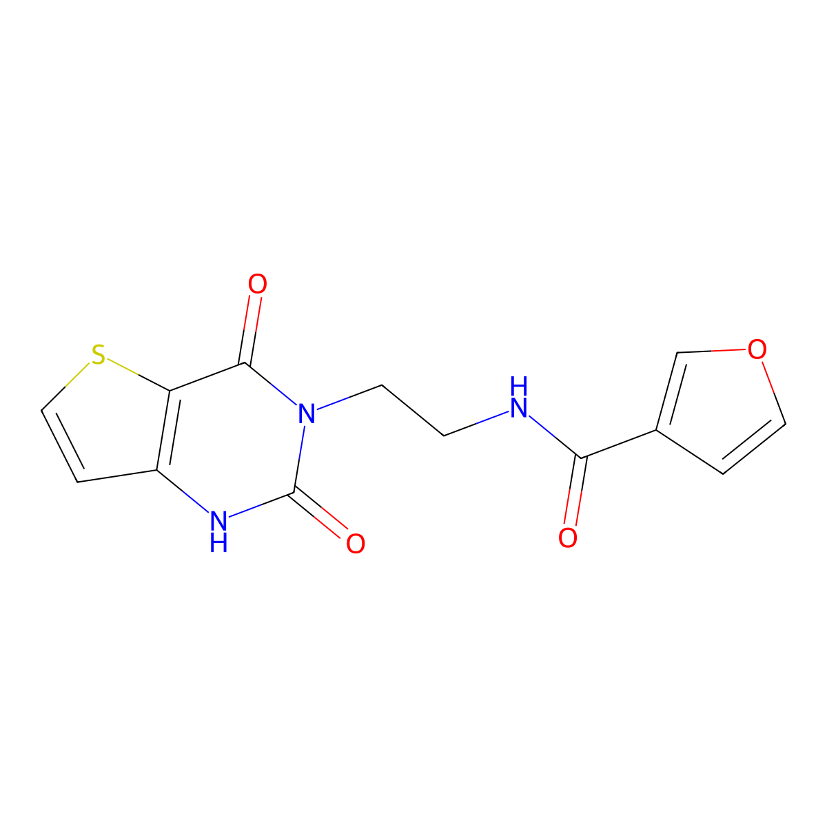 N-(2-(2,4-dioxo-1,2-dihydrothieno[3,2-d]pyrimidin-3(4H)-yl)ethyl)furan-3-carboxamide molecular structure, CAS 2034603-41-1