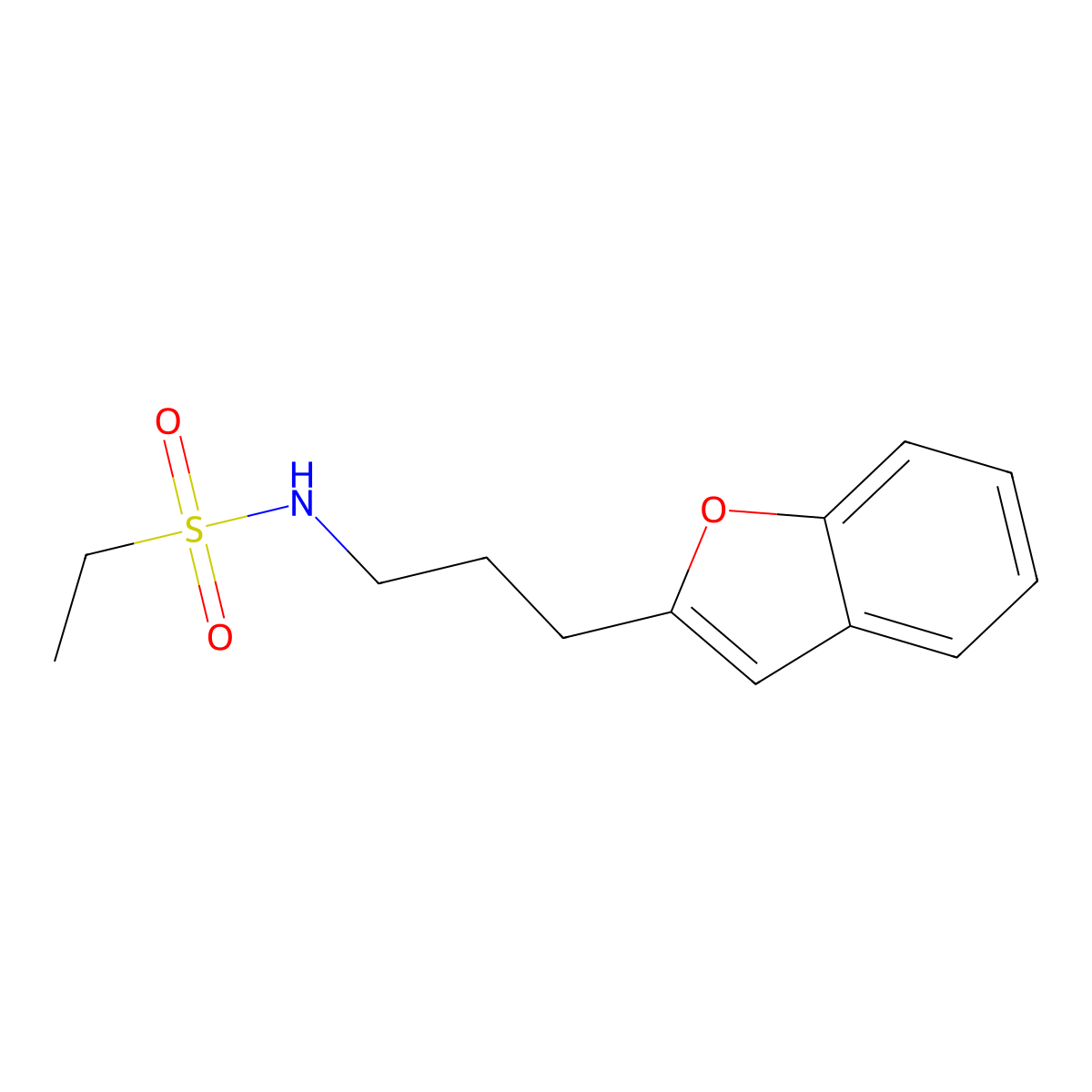 N-(3-(benzofuran-2-yl)propyl)ethanesulfonamide molecular structure, CAS 2034603-85-3