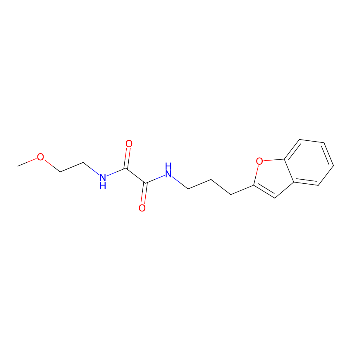 N1-(3-(benzofuran-2-yl)propyl)-N2-(2-methoxyethyl)oxalamide molecular structure, CAS 2034604-07-2
