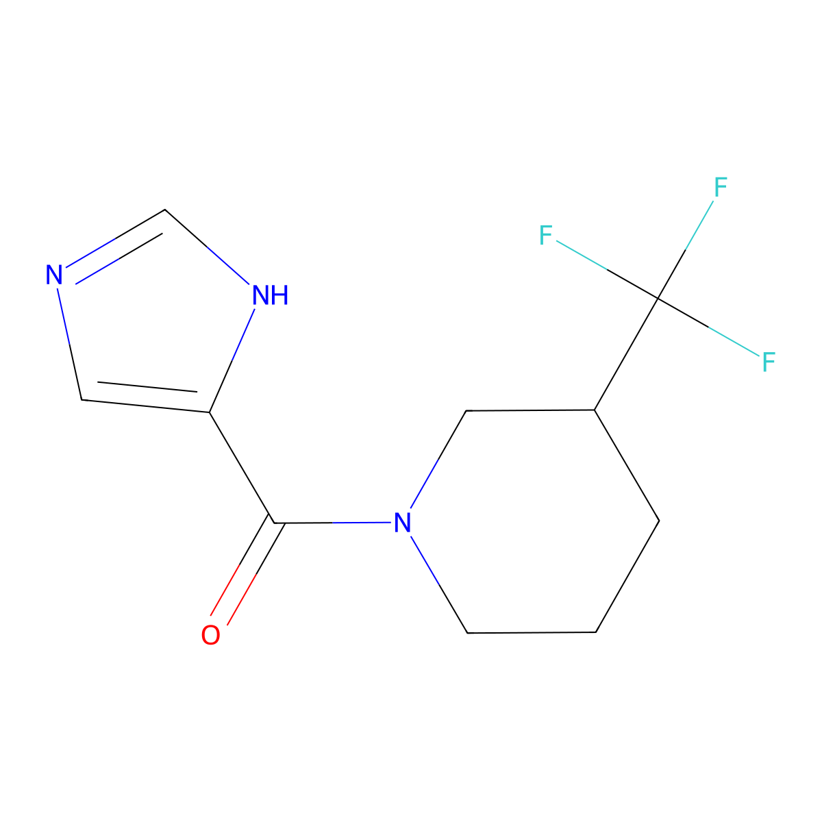 1-(1H-imidazole-4-carbonyl)-3-(trifluoromethyl)piperidine molecular structure, CAS 2034604-28-7