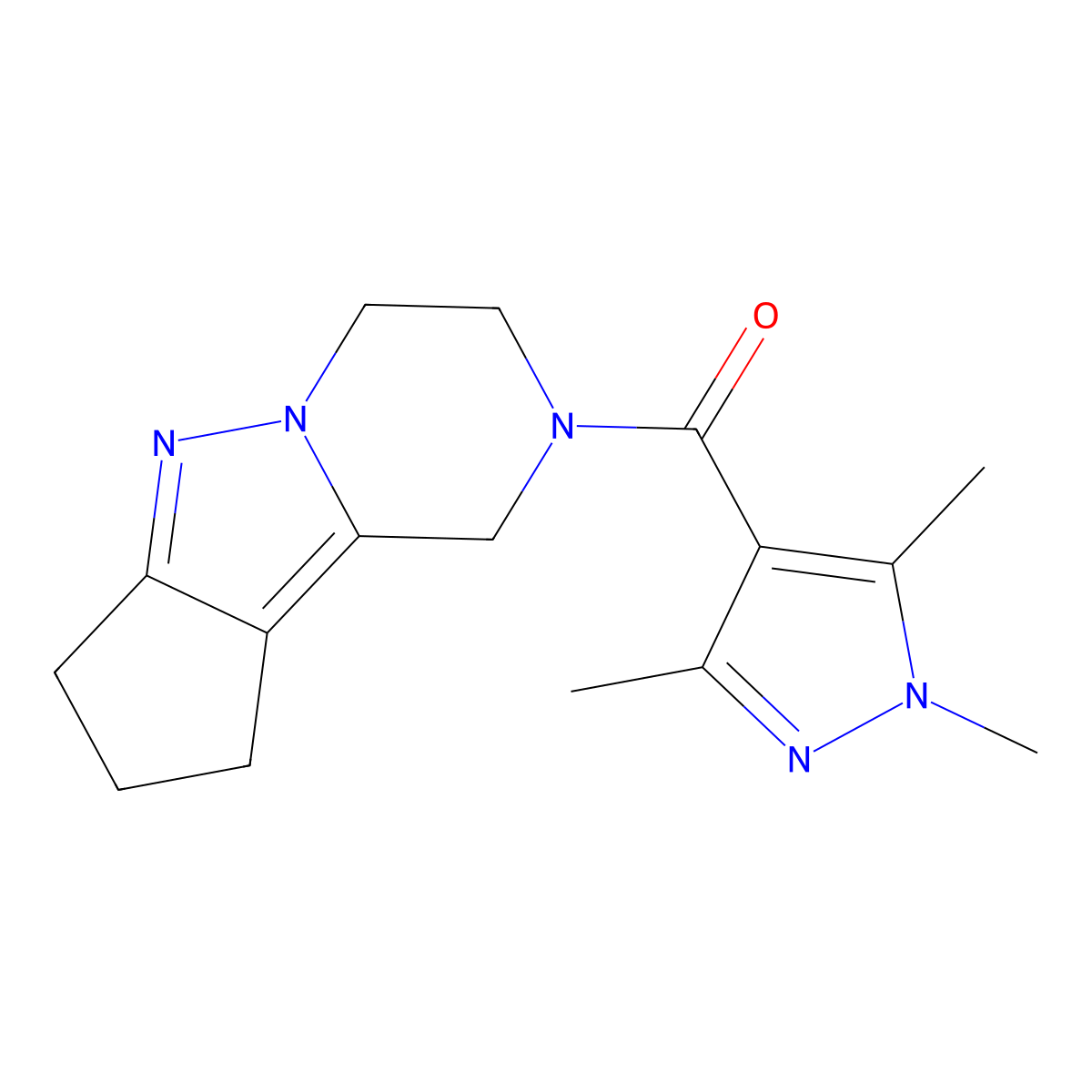 11-(1,3,5-trimethyl-1H-pyrazole-4-carbonyl)-7,8,11-triazatricyclo[6.4.0.0^{2,6}]dodeca-1,6-diene molecular structure, CAS 2034604-29-8
