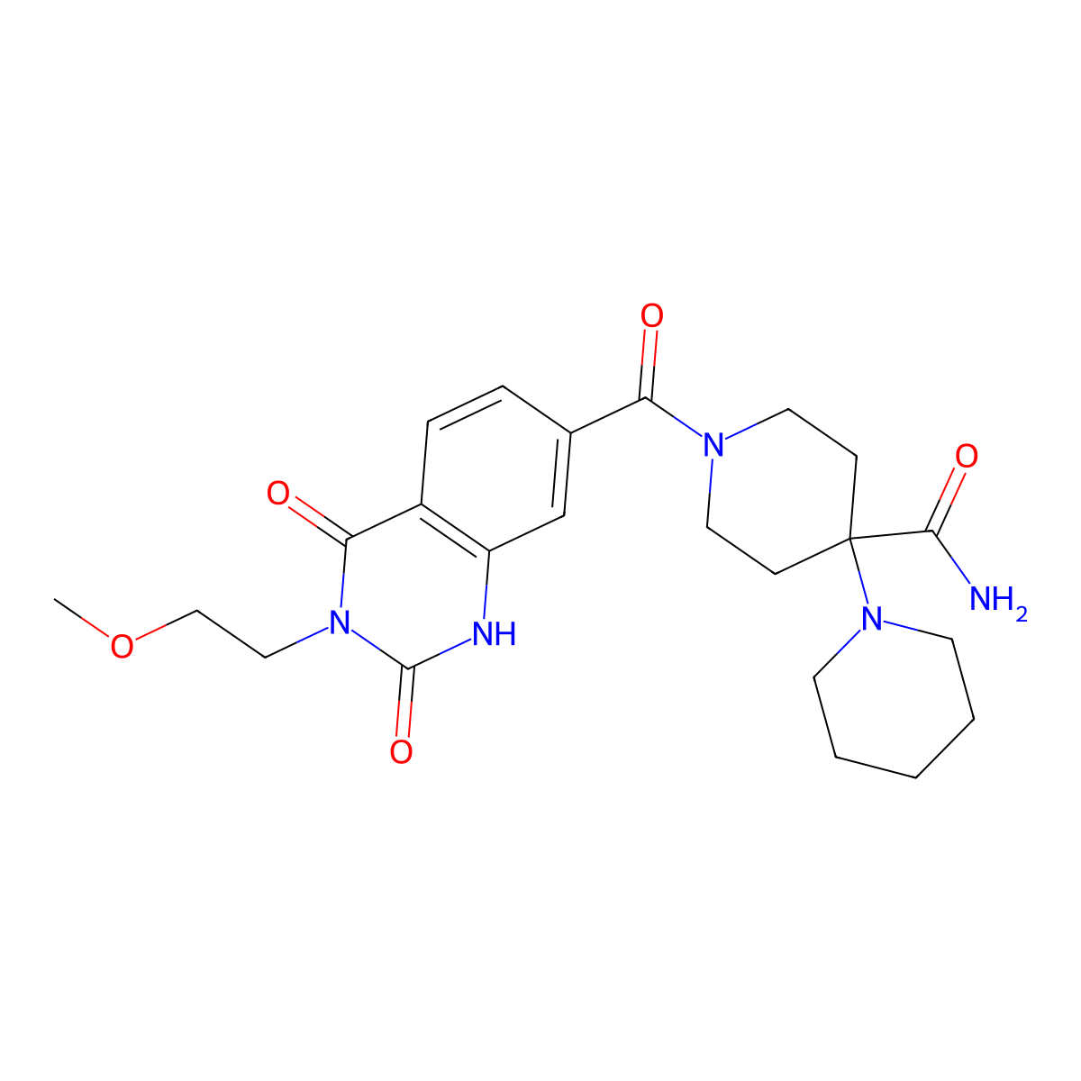 1'-(3-(2-Methoxyethyl)-2,4-dioxo-1,2,3,4-tetrahydroquinazoline-7-carbonyl)-[1,4'-bipiperidine]-4'-carboxamide molecular structure, CAS 2034604-30-1