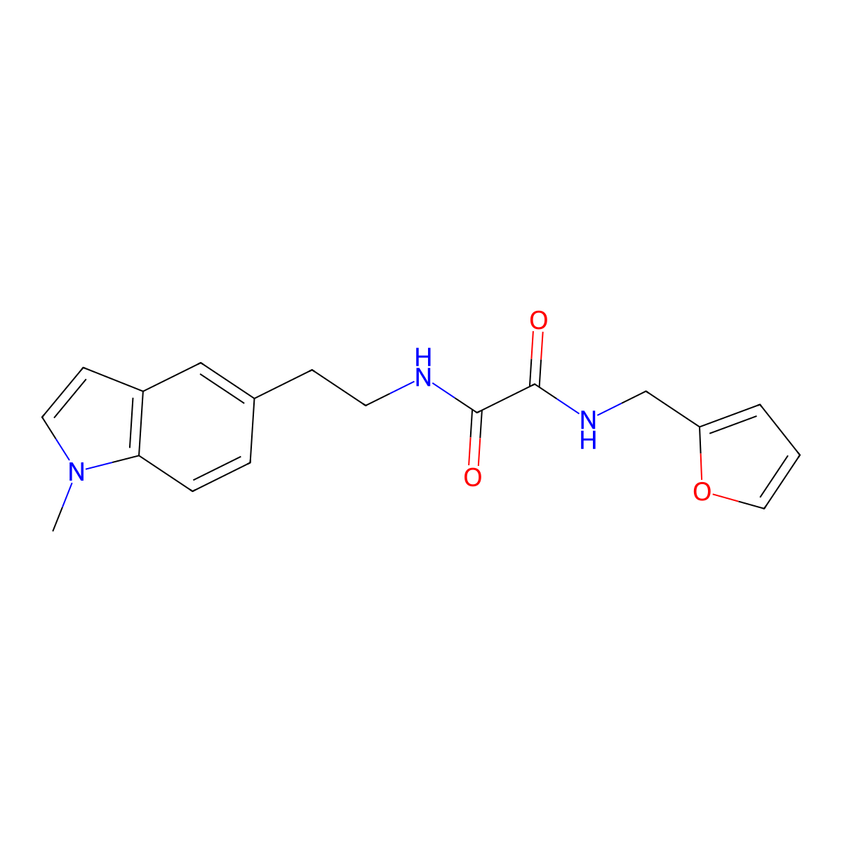 N1-(furan-2-ylmethyl)-N2-(2-(1-methyl-1H-indol-5-yl)ethyl)oxalamide molecular structure, CAS 2034604-51-6