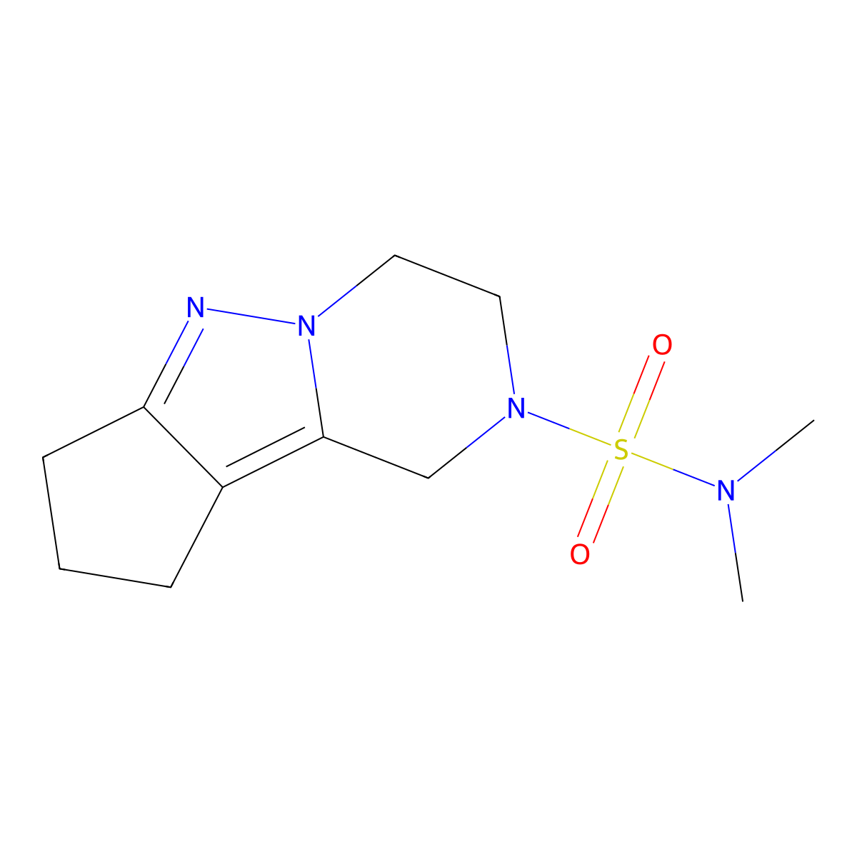 N,N-dimethyl-7,8,11-triazatricyclo[6.4.0.0^{2,6}]dodeca-1,6-diene-11-sulfonamide molecular structure, CAS 2034604-64-1