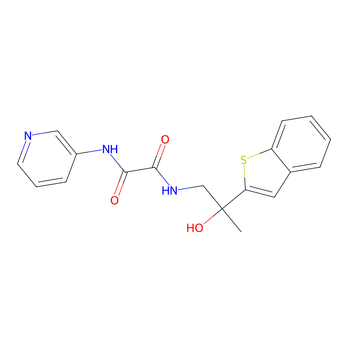 N1-(2-(benzo[b]thiophen-2-yl)-2-hydroxypropyl)-N2-(pyridin-3-yl)oxalamide molecular structure, CAS 2034604-70-9