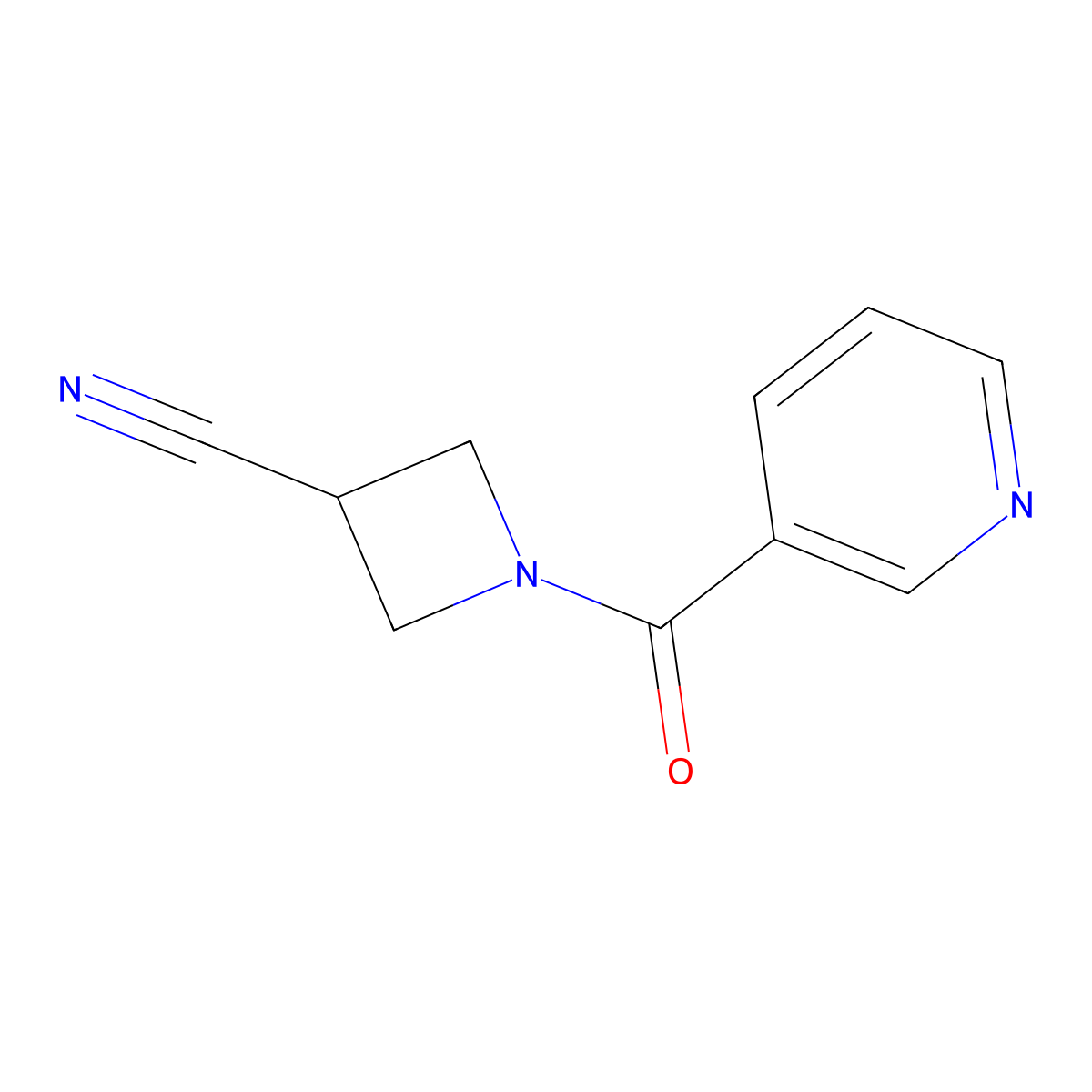 1-Nicotinoylazetidine-3-carbonitrile molecular structure, CAS 2034604-74-3