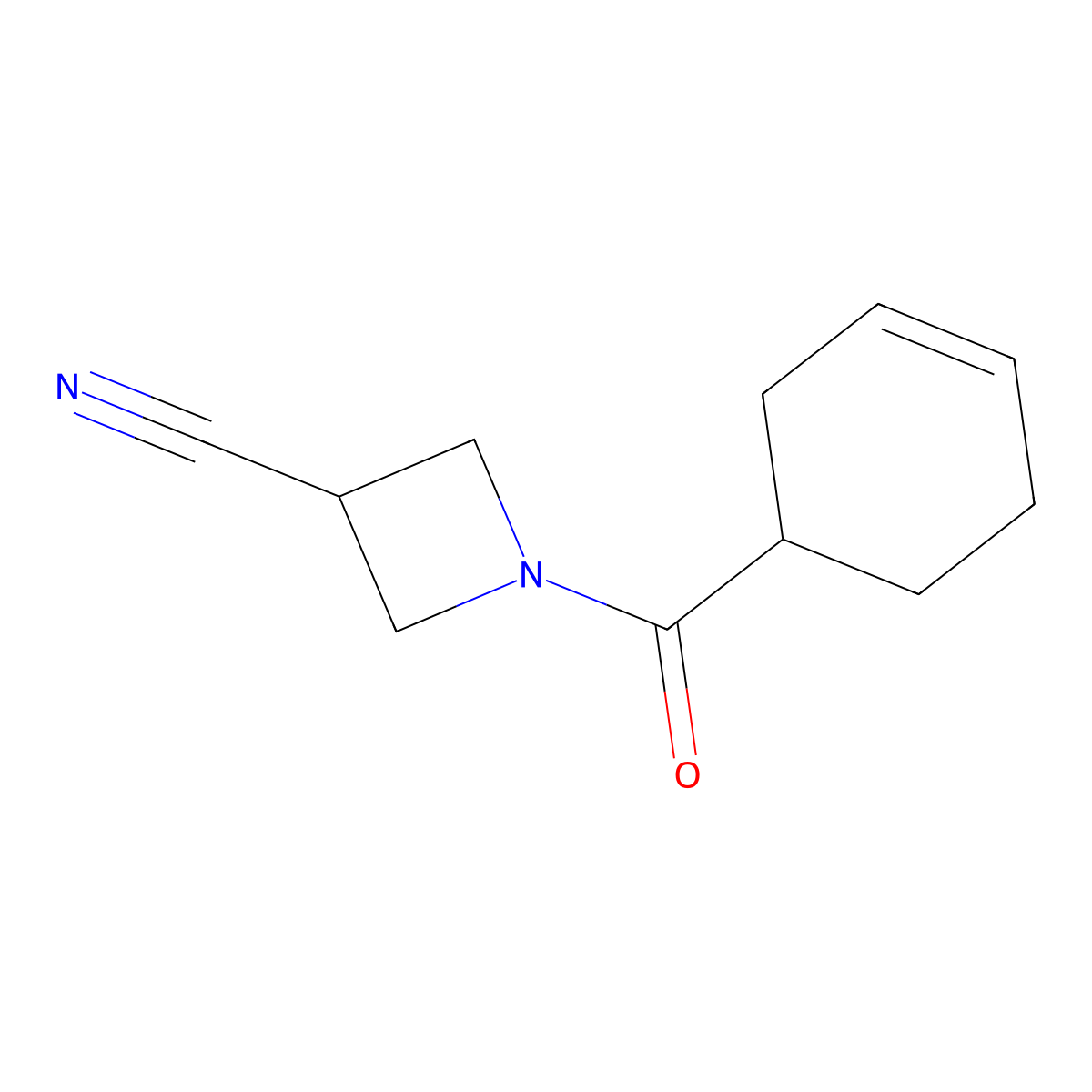 1-(Cyclohex-3-enecarbonyl)azetidine-3-carbonitrile molecular structure, CAS 2034604-79-8