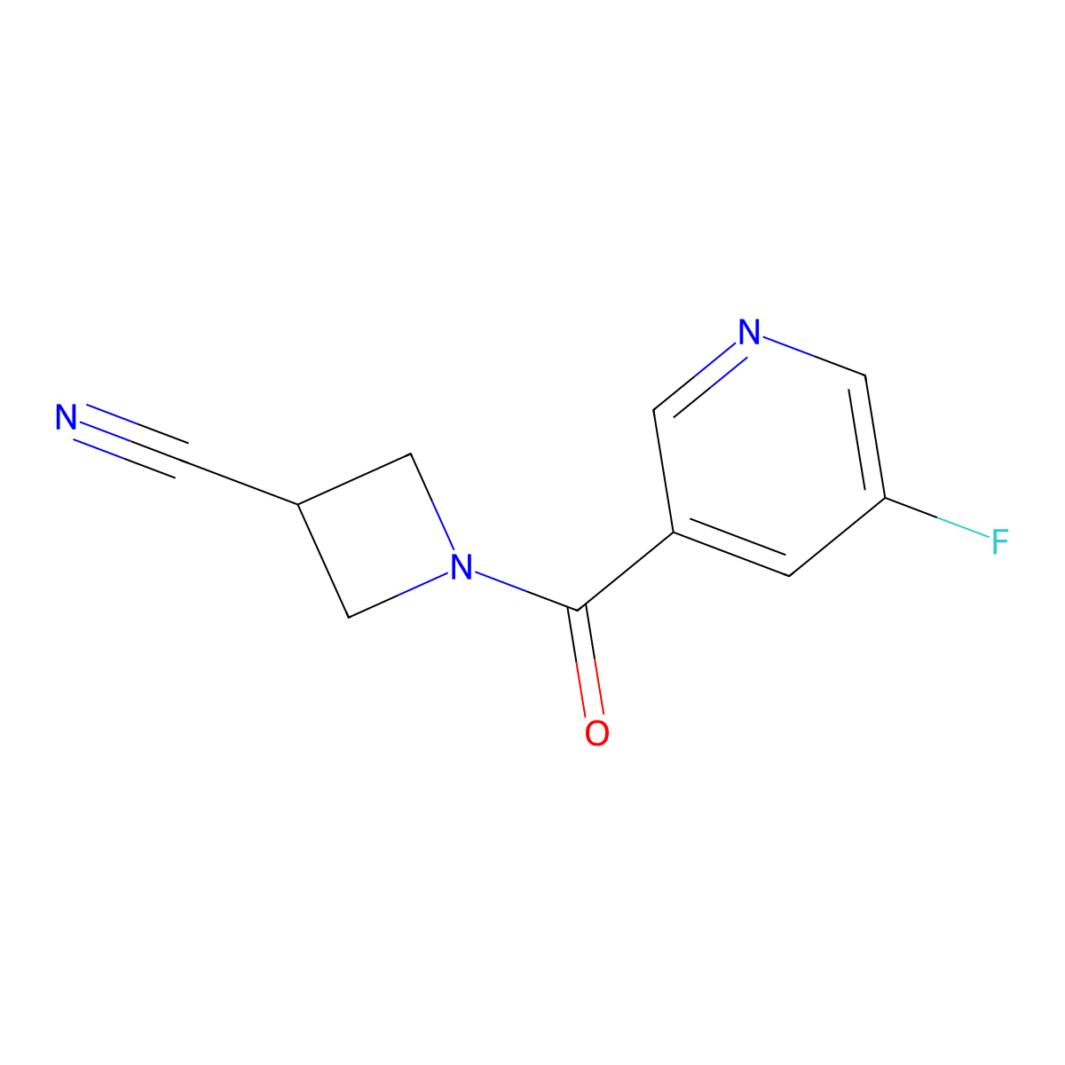 1-(5-Fluoronicotinoyl)azetidine-3-carbonitrile molecular structure, CAS 2034604-84-5