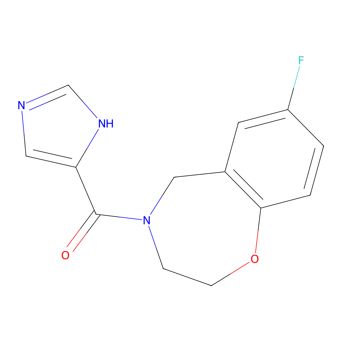 (7-fluoro-2,3-dihydrobenzo[f][1,4]oxazepin-4(5H)-yl)(1H-imidazol-5-yl)methanone molecular structure, CAS 2034605-30-4