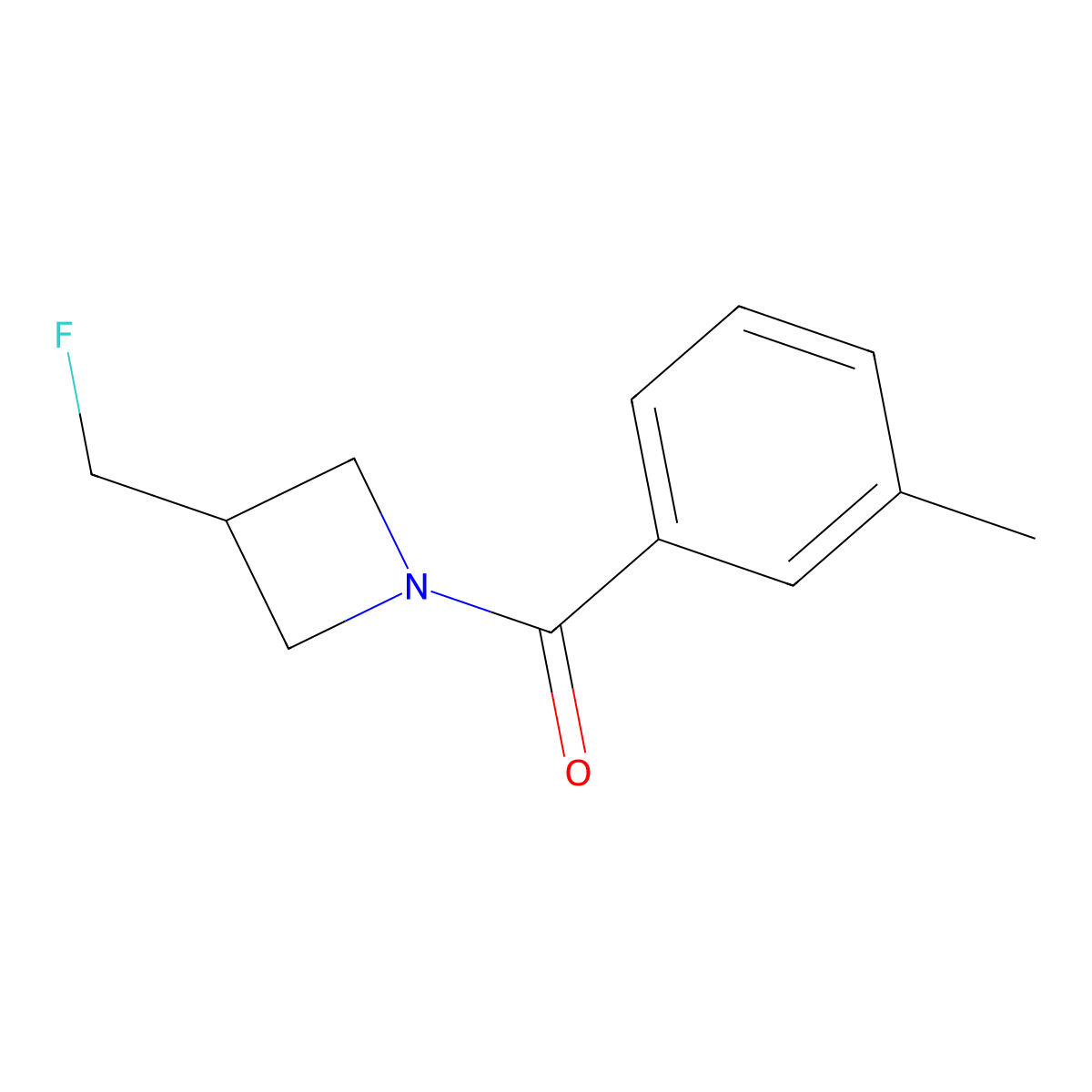 3-(Fluoromethyl)-1-(3-methylbenzoyl)azetidine molecular structure, CAS 2034605-93-9