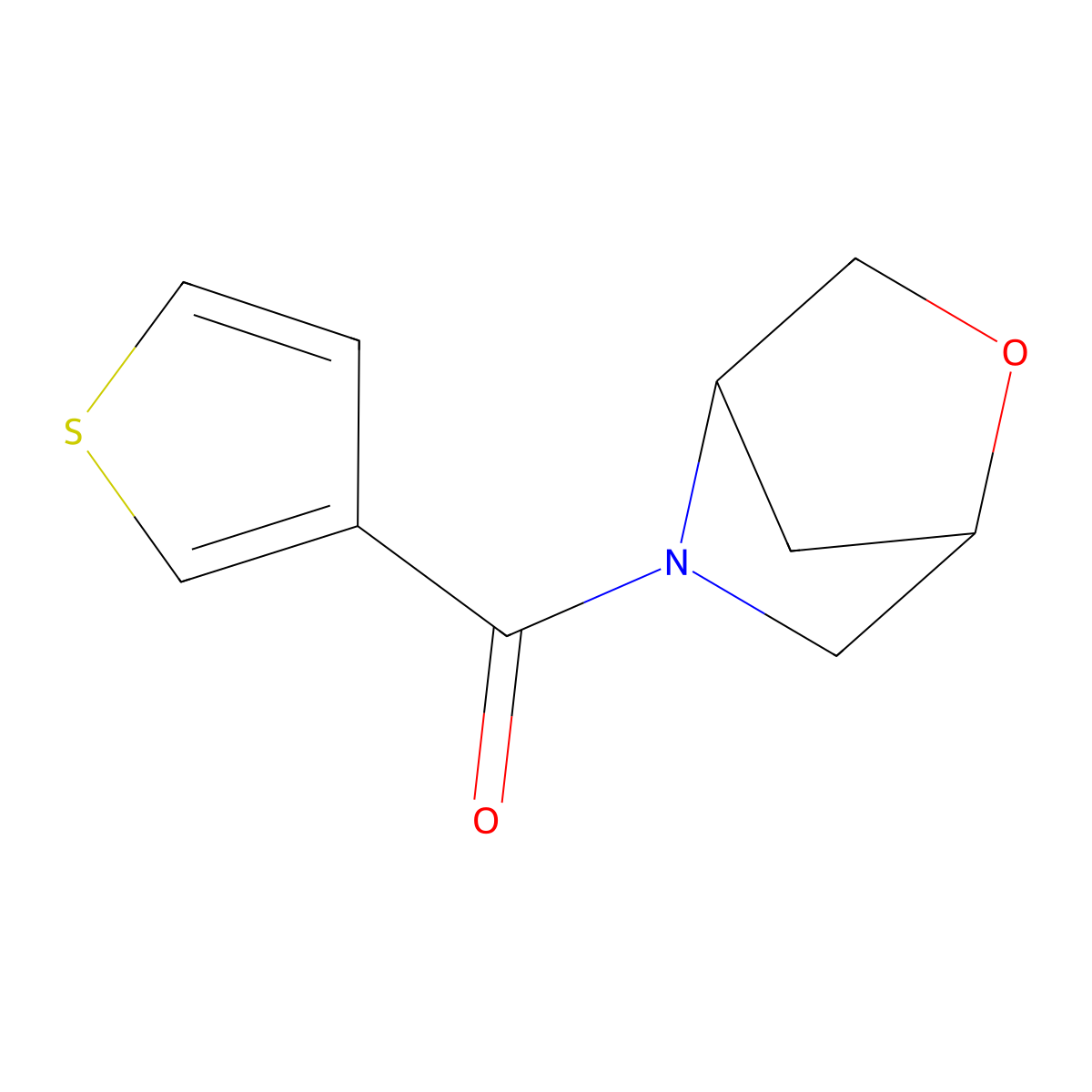 5-(Thiophene-3-carbonyl)-2-oxa-5-azabicyclo[2.2.1]heptane molecular structure, CAS 2034606-06-7