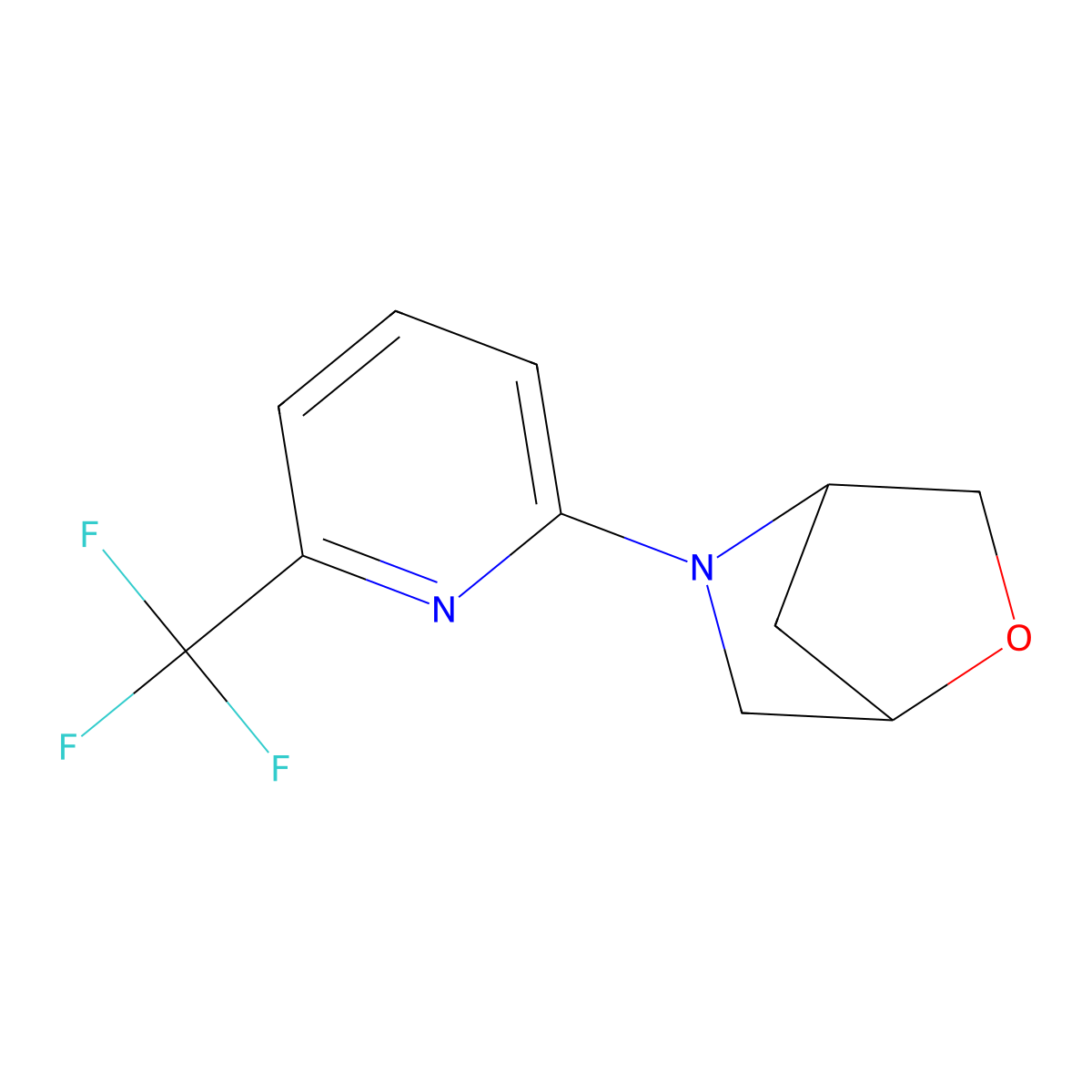 5-[6-(Trifluoromethyl)pyridin-2-yl]-2-oxa-5-azabicyclo[2.2.1]heptane molecular structure, CAS 2034606-20-5