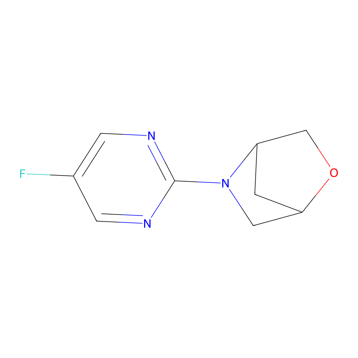5-(5-Fluoropyrimidin-2-yl)-2-oxa-5-azabicyclo[2.2.1]heptane molecular structure, CAS 2034606-25-0