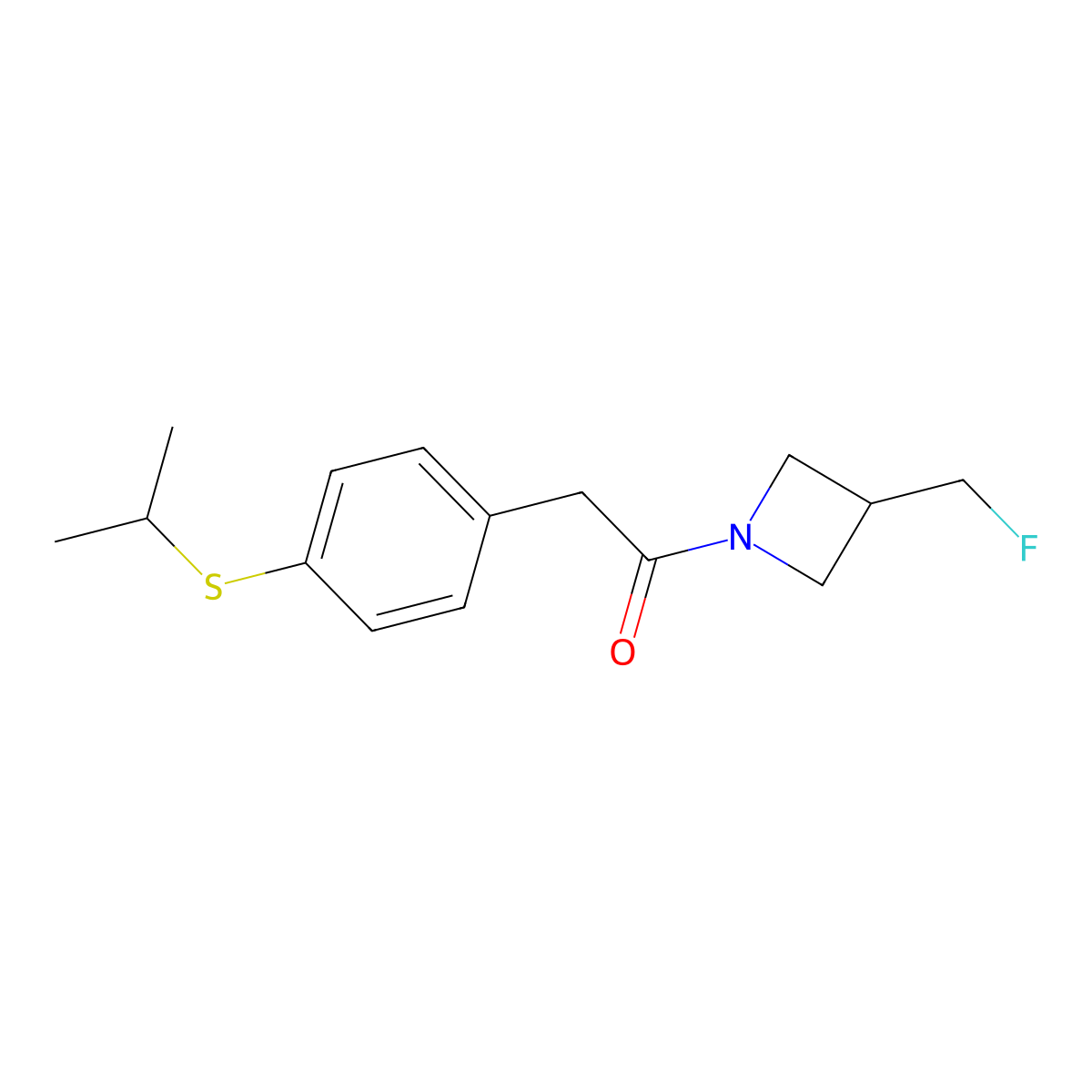 1-(3-(Fluoromethyl)azetidin-1-yl)-2-(4-(isopropylthio)phenyl)ethanone molecular structure, CAS 2034606-26-1